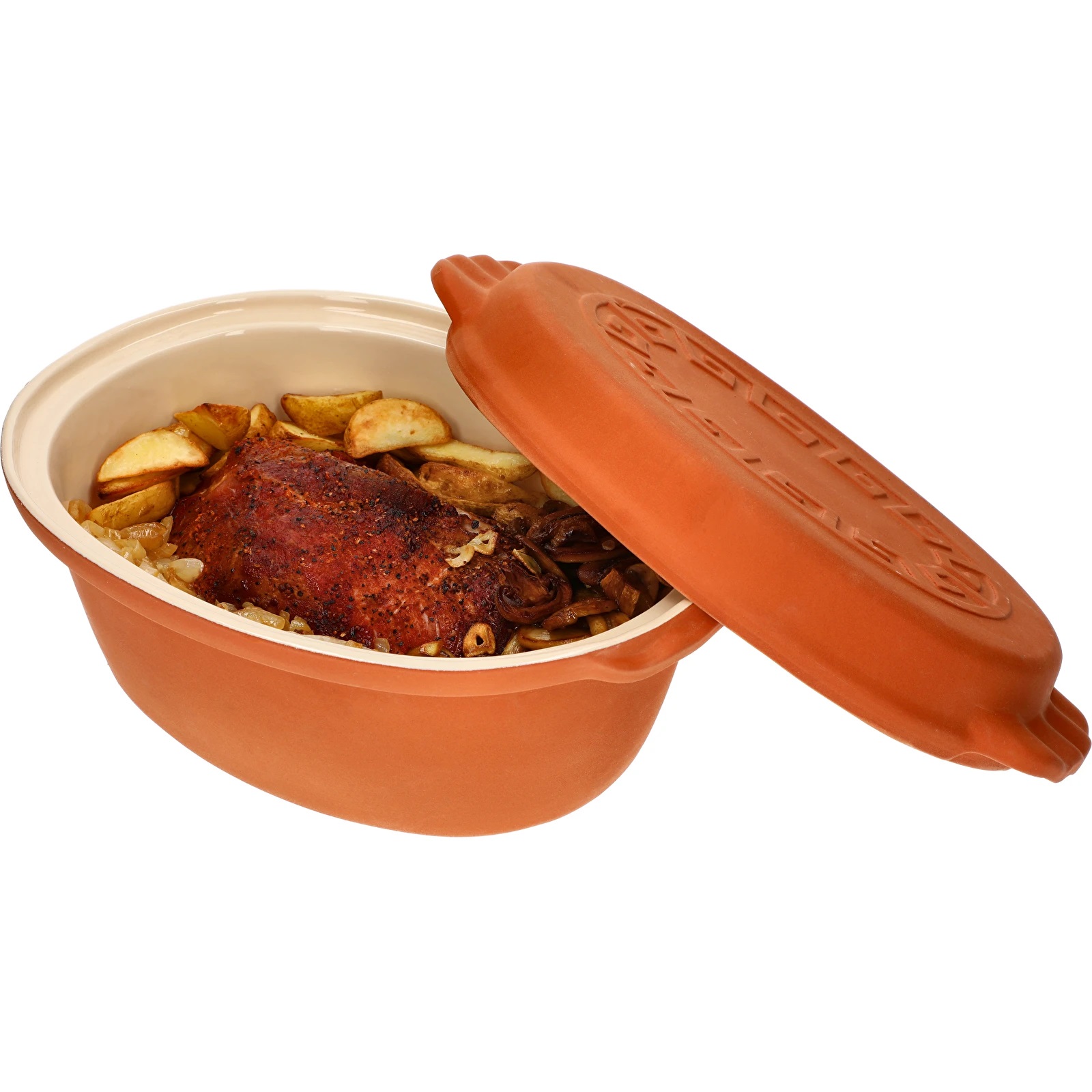 Garnek rzymski 4,5 l szkliwiony BROWIN