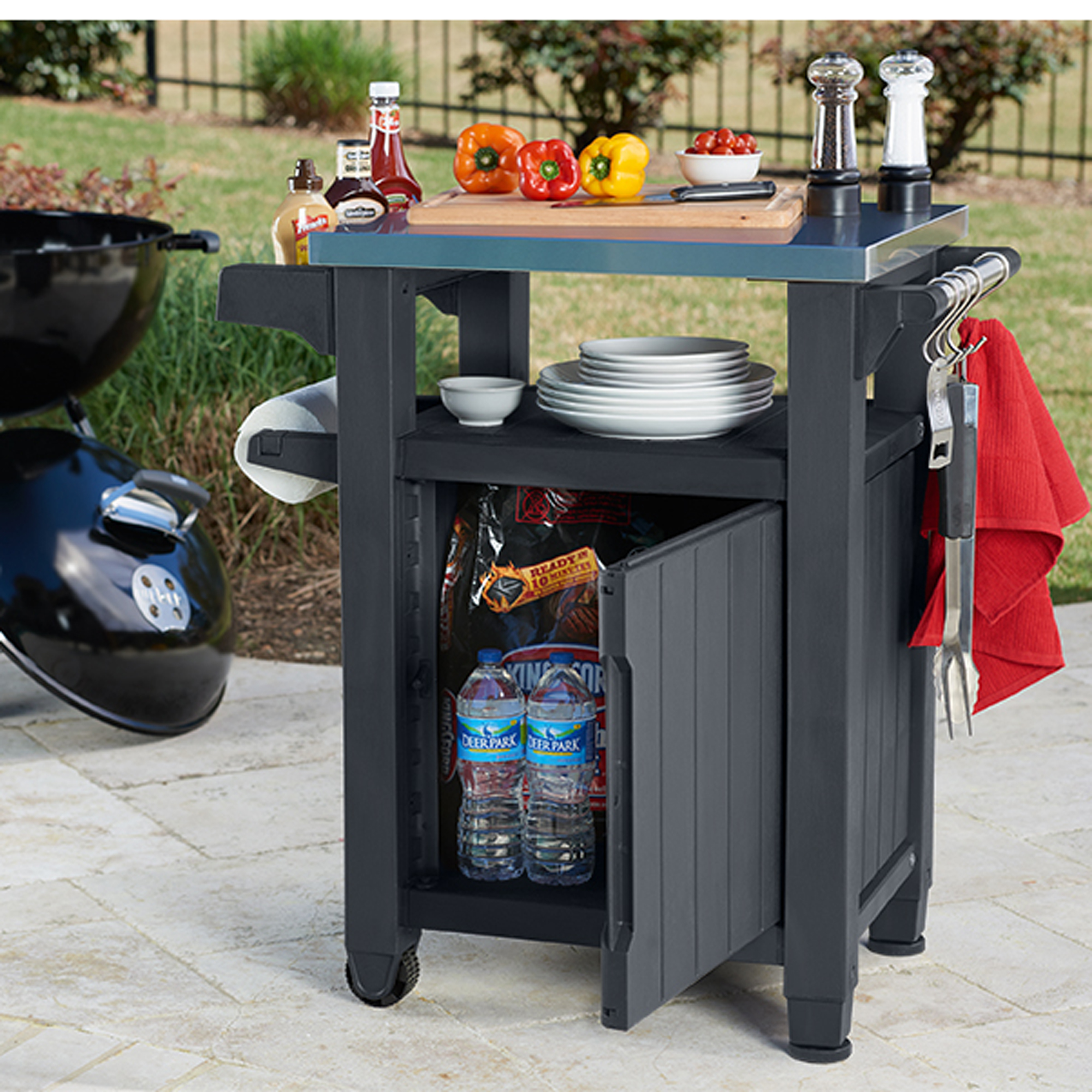 Zahradní bar Unity Antracit 82 x 52 x 90 cm, 105 l KETER