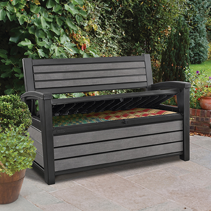 Gartenbank mit Truhe Hudson 227 l antrazit KETER