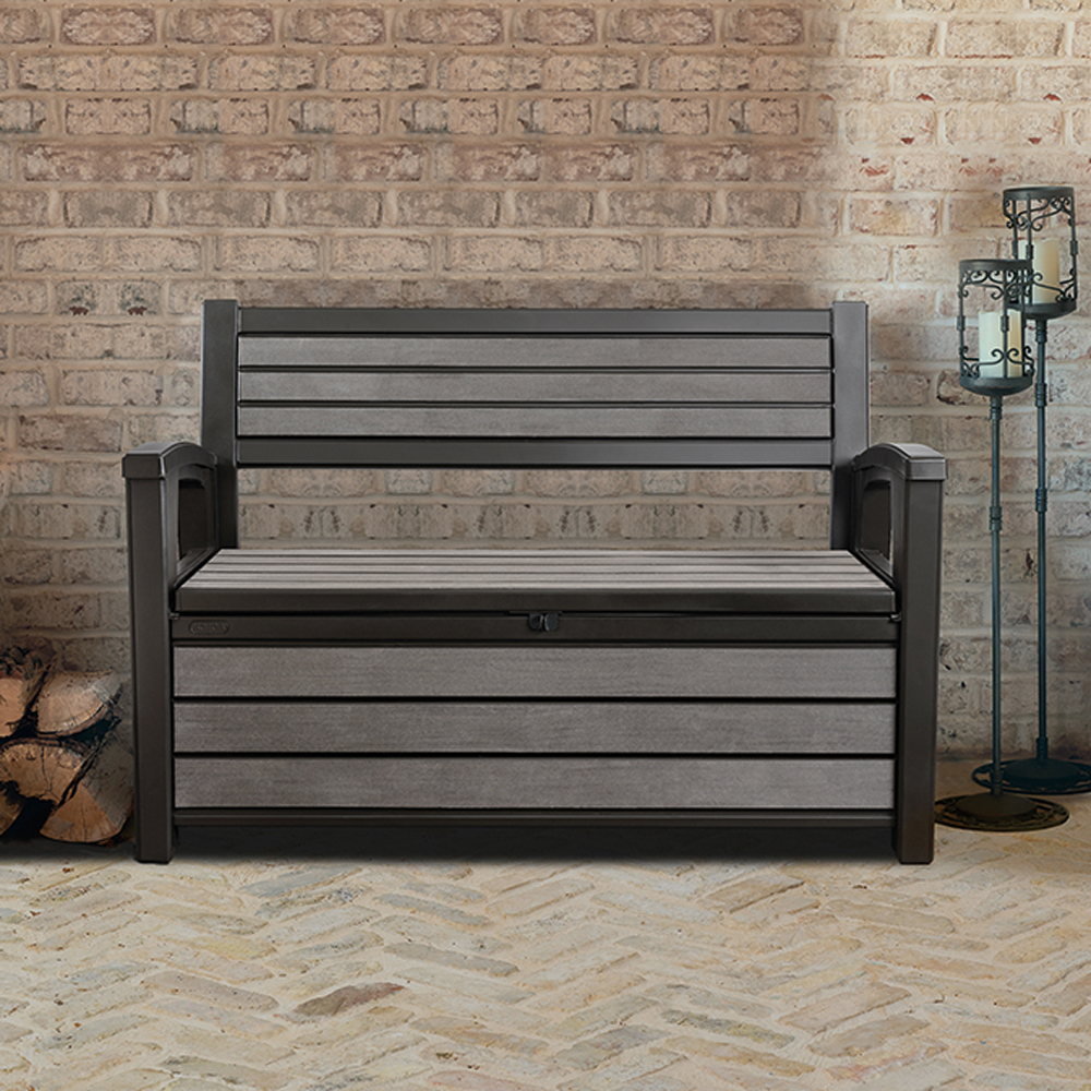 Gartenbank mit Truhe Hudson 227 l antrazit KETER
