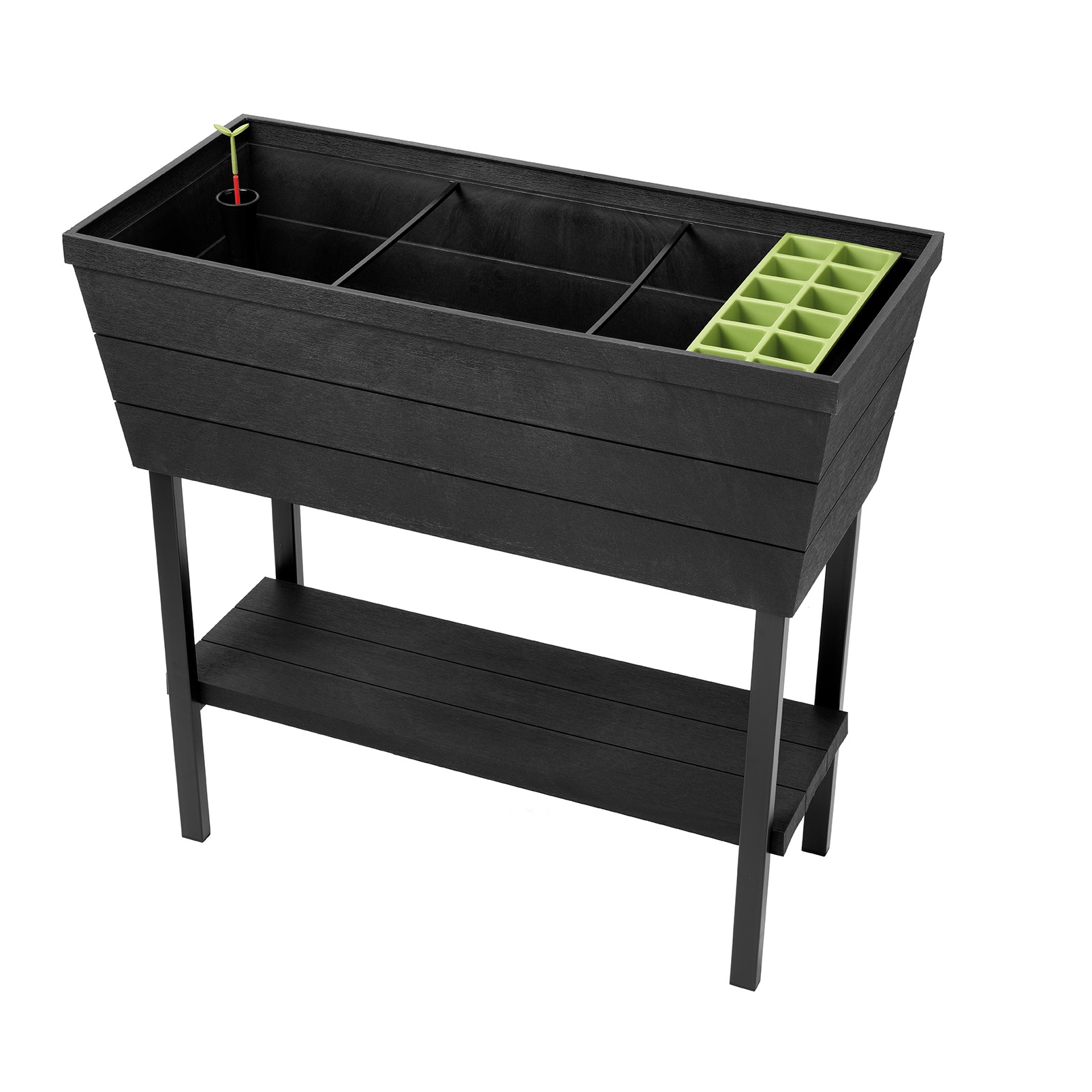Plastový zahradní květináč s indikátorem hydratace Urban Bloomer Grafit KETER