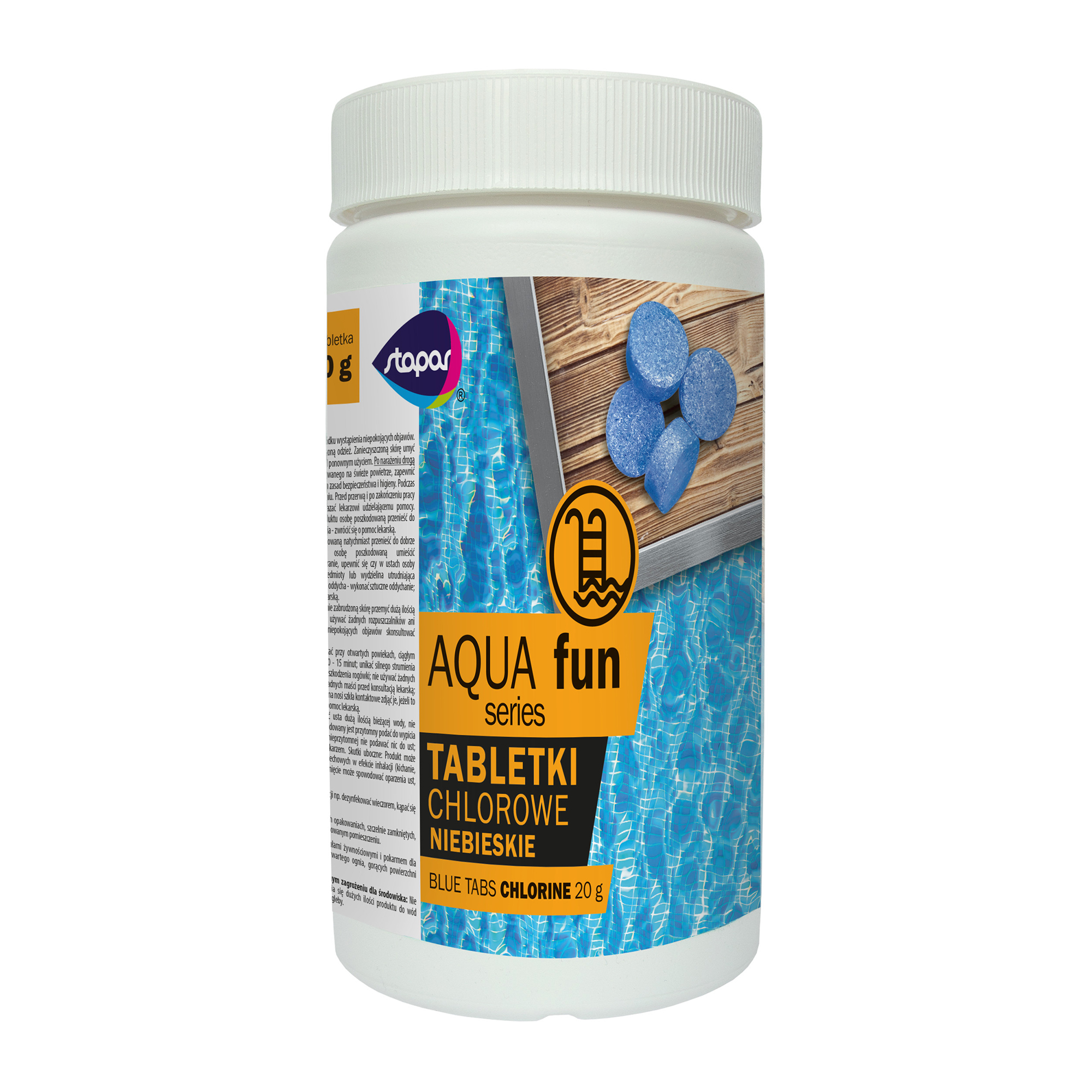 Klor-tabletter Aqua Fun 20 g blå STAPAR  