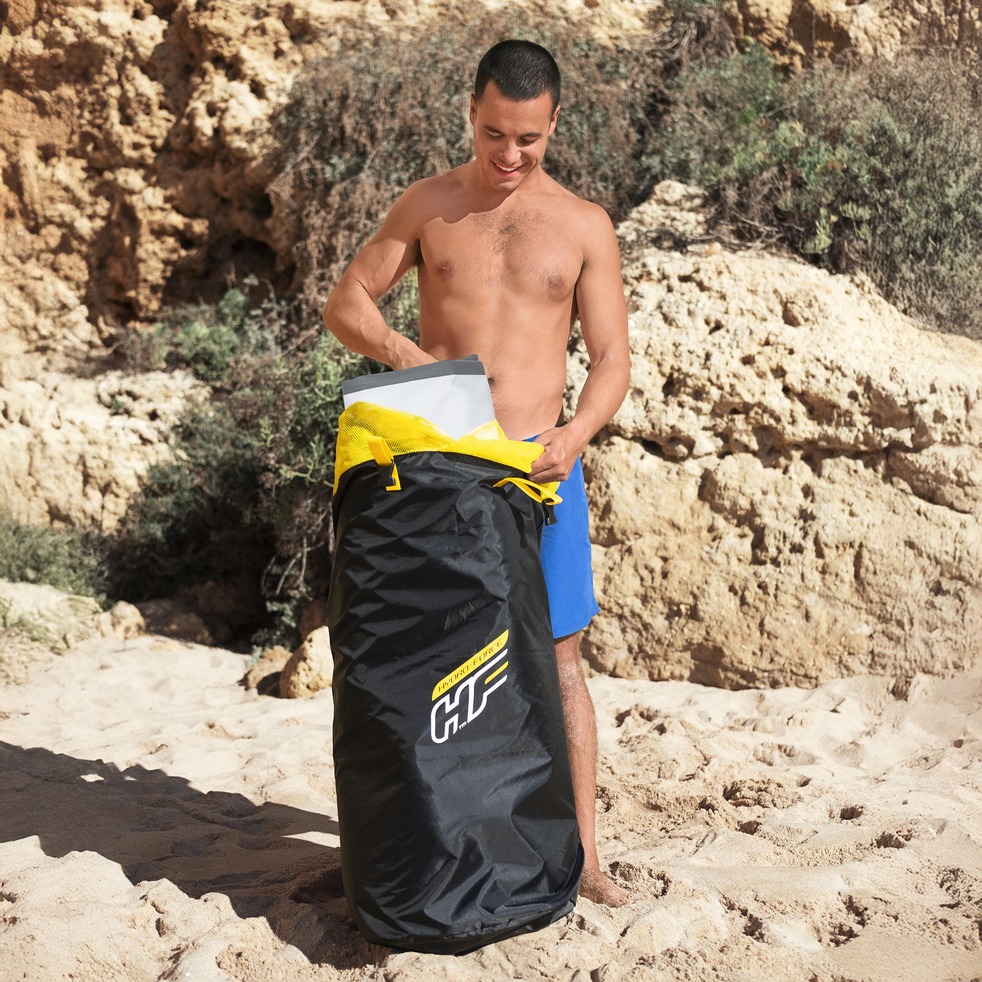 Hydro-Force™ SUP Allround Board-Set White Cap mit Sitz BESTWAY