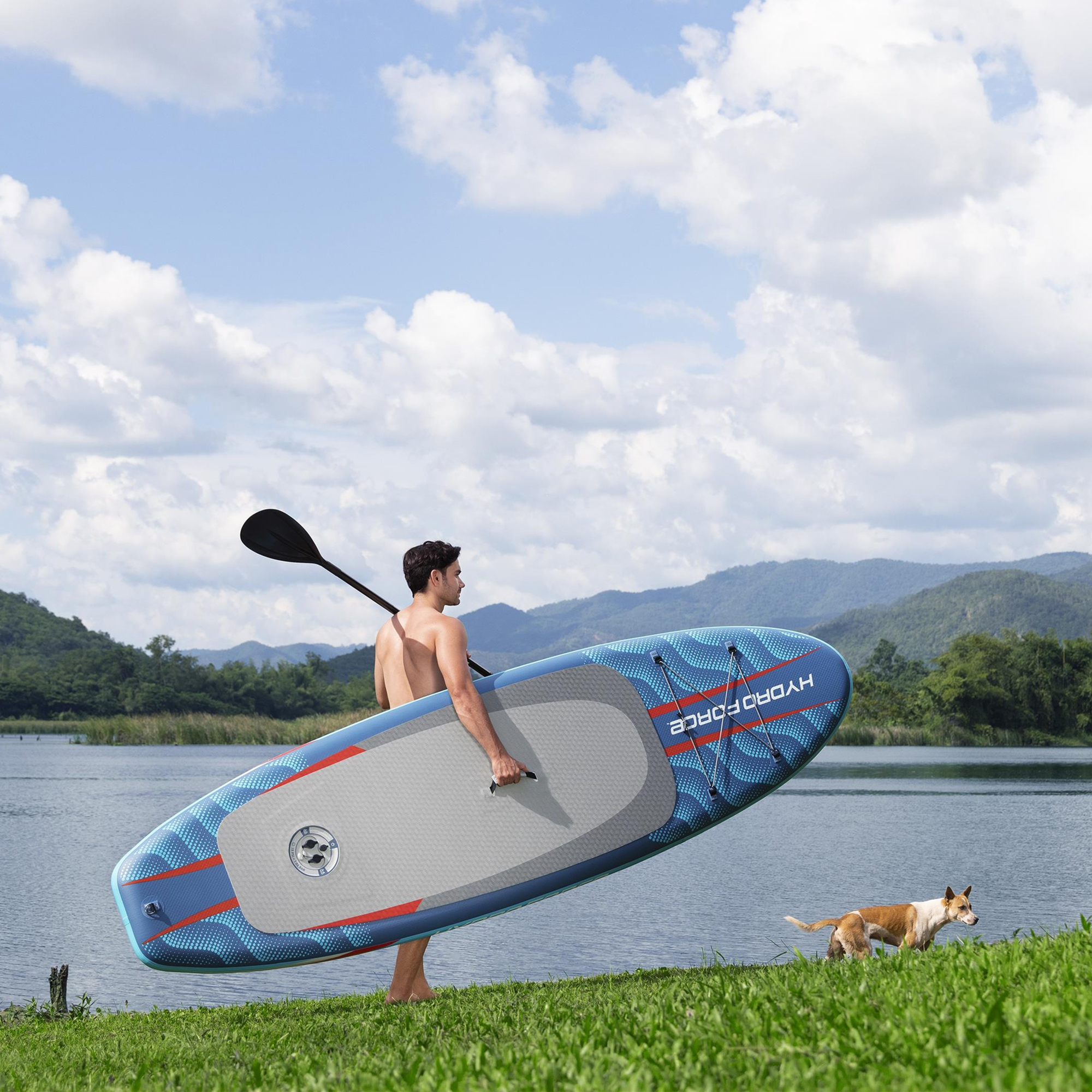 Hydro Force® SUP Allround Board-Set Oceana™ Compactair™ mit integrierter Elektropumpe BESTWAY