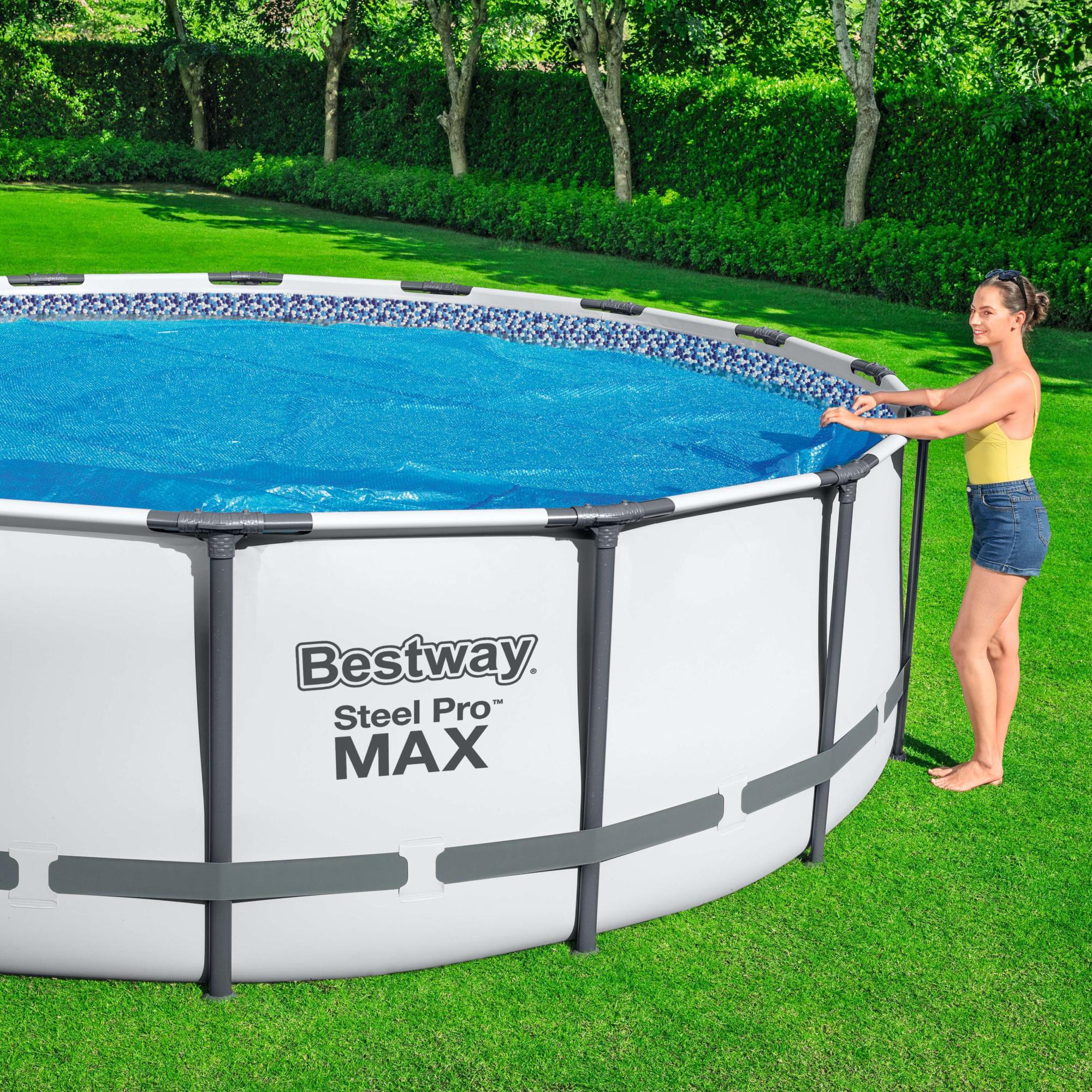 Ochranná solární plachta na nadzemní bazén 366 / 396 cm BESTWAY