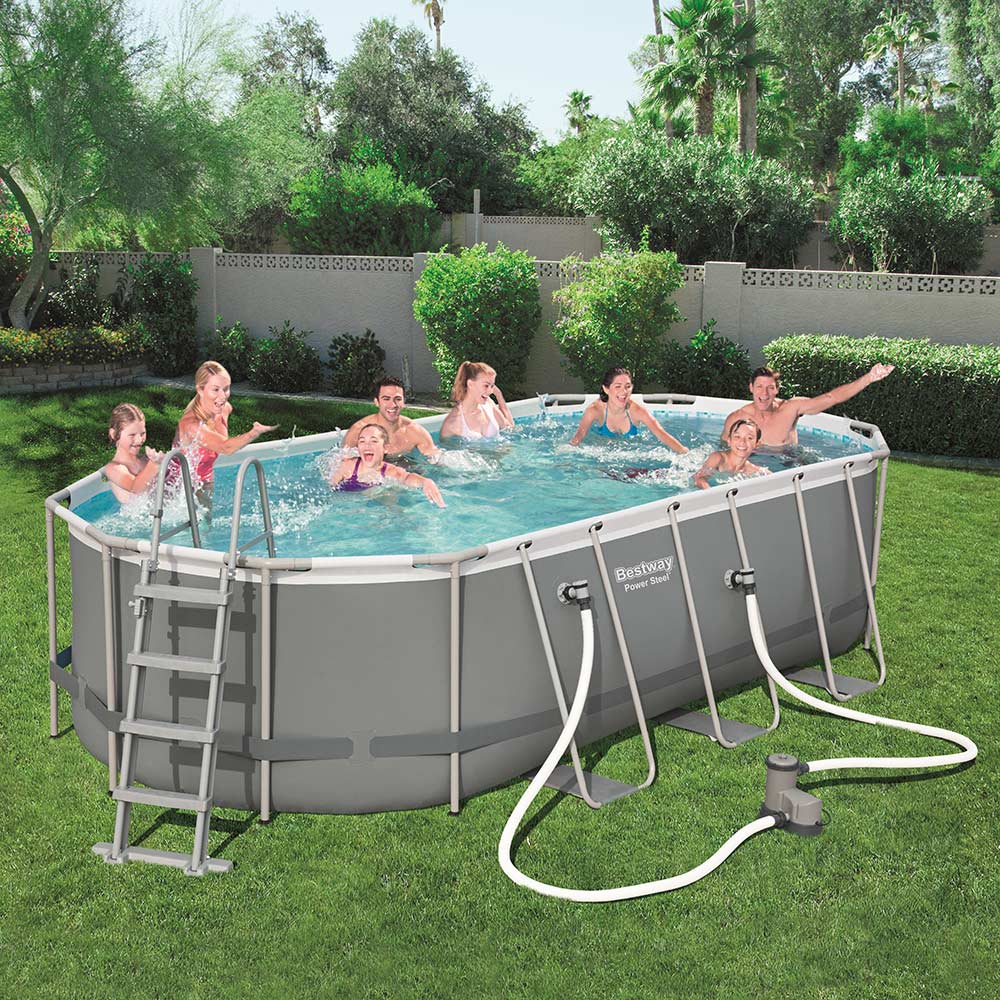  Pool mit Gestell Power Steel 549 x 274 x 122 cm 13430 l BESTWAY