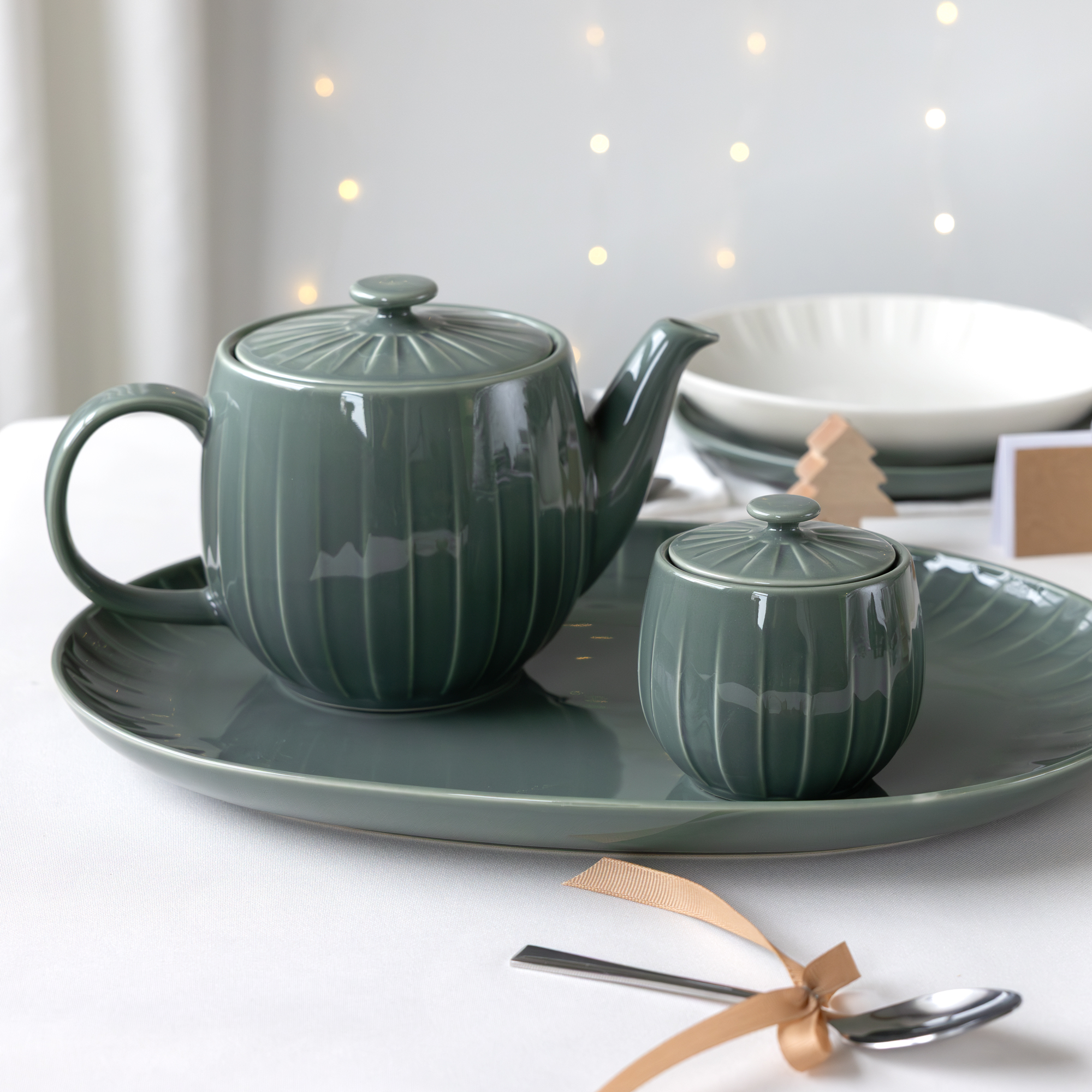 Zuccheriera con coperchio Ligne verde 250 ml AMBITION