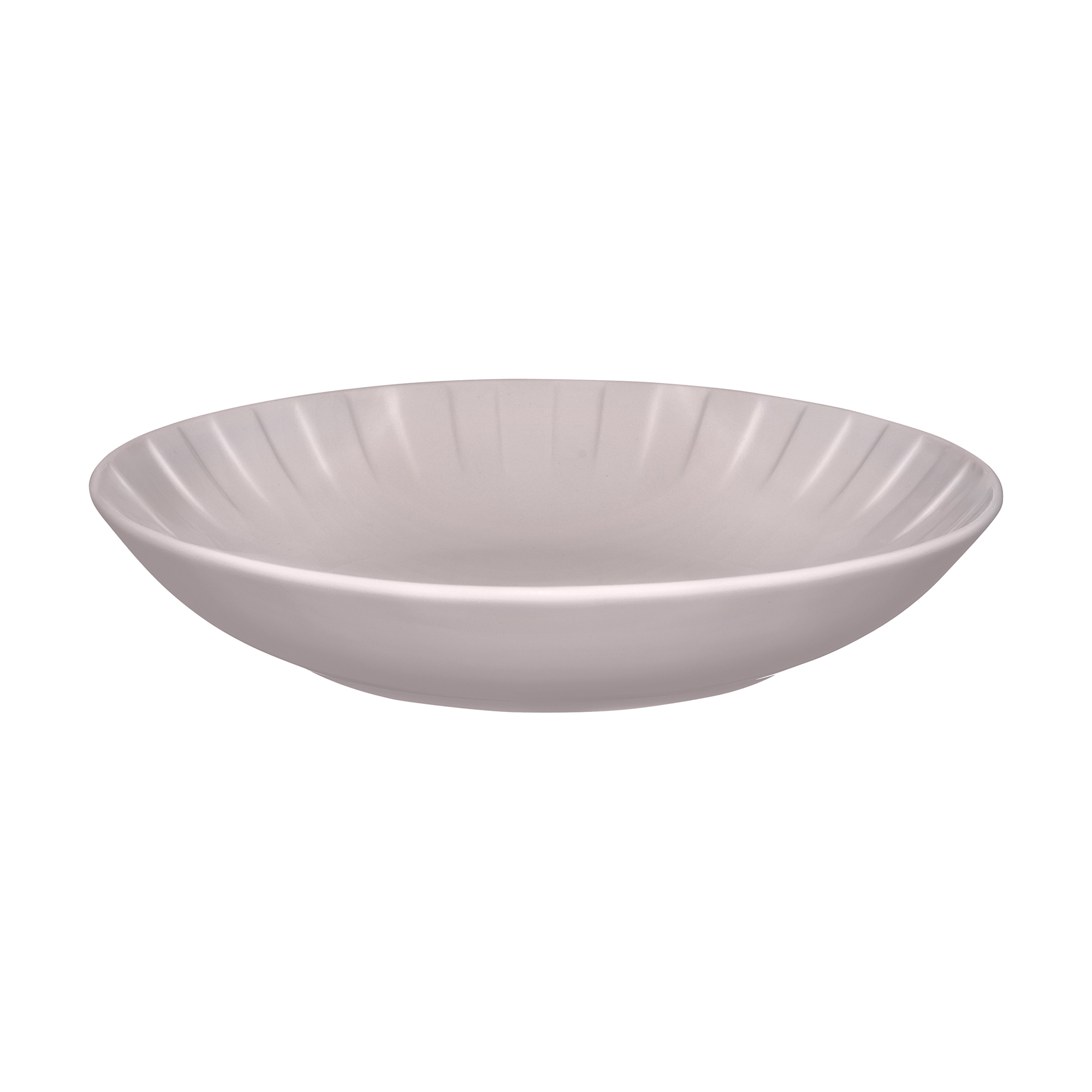 Šedý porcelánový hluboký talíř Ligne 21 cm AMBITION