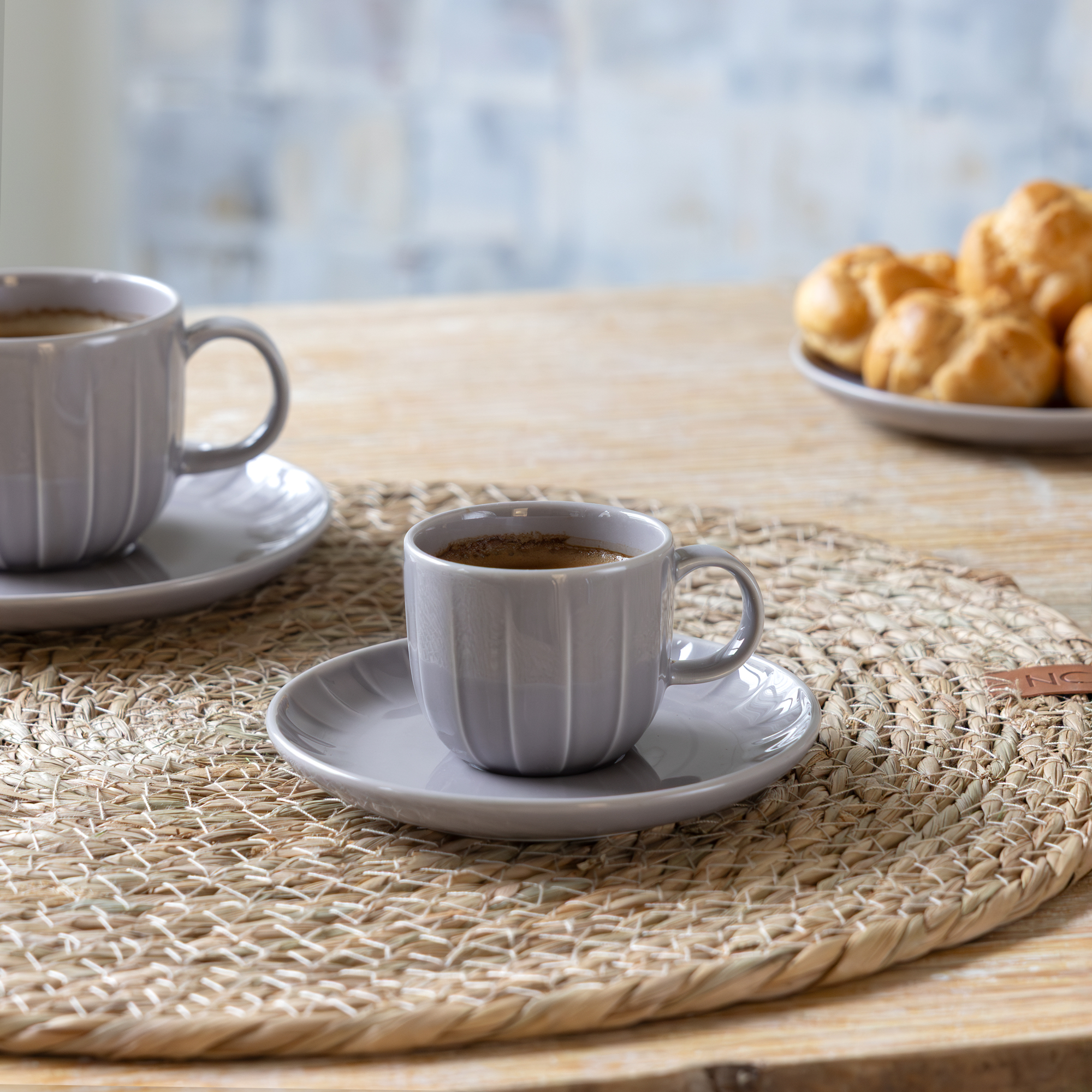 Taza Ligne gris 90 ml AMBITION