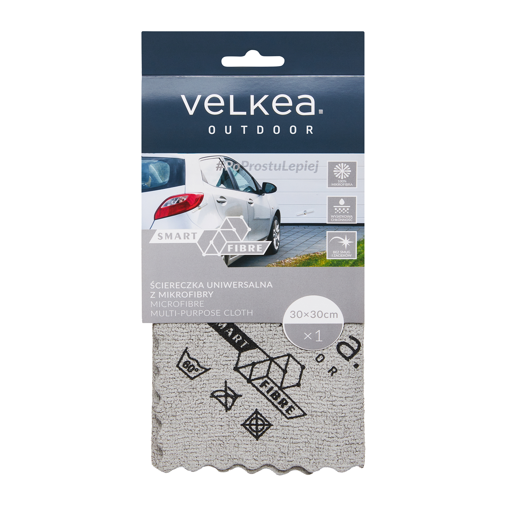 Univerzální čisticí utěrka do garáže a na terasu Smart Fibre 30 x 30 cm VELKEA