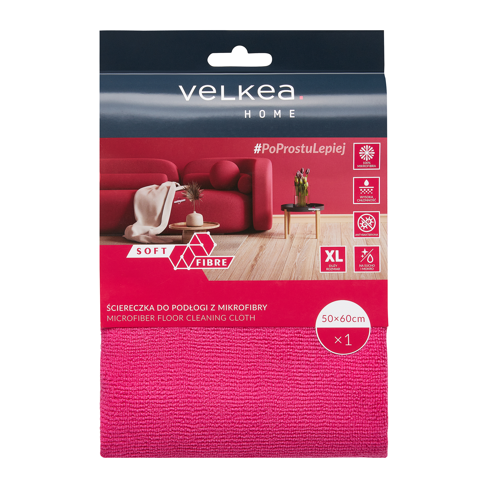 Hadr na podlahu z mikrovlákna Soft Fibre 60 x 50 cm VELKEA