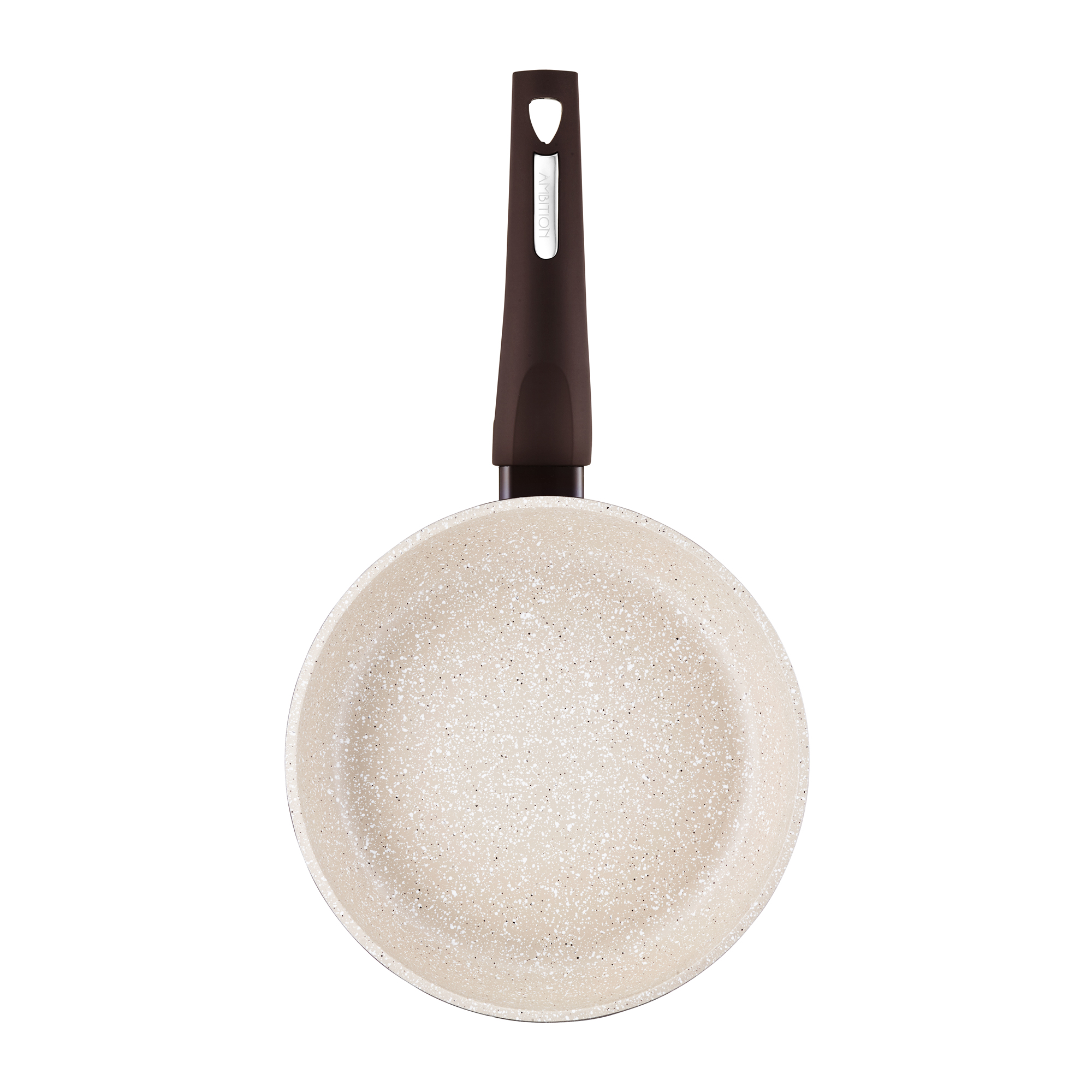 Frying pan Brown Stone with ceramic coating Qualum Basic Stone Edition 26 cm AMBITION