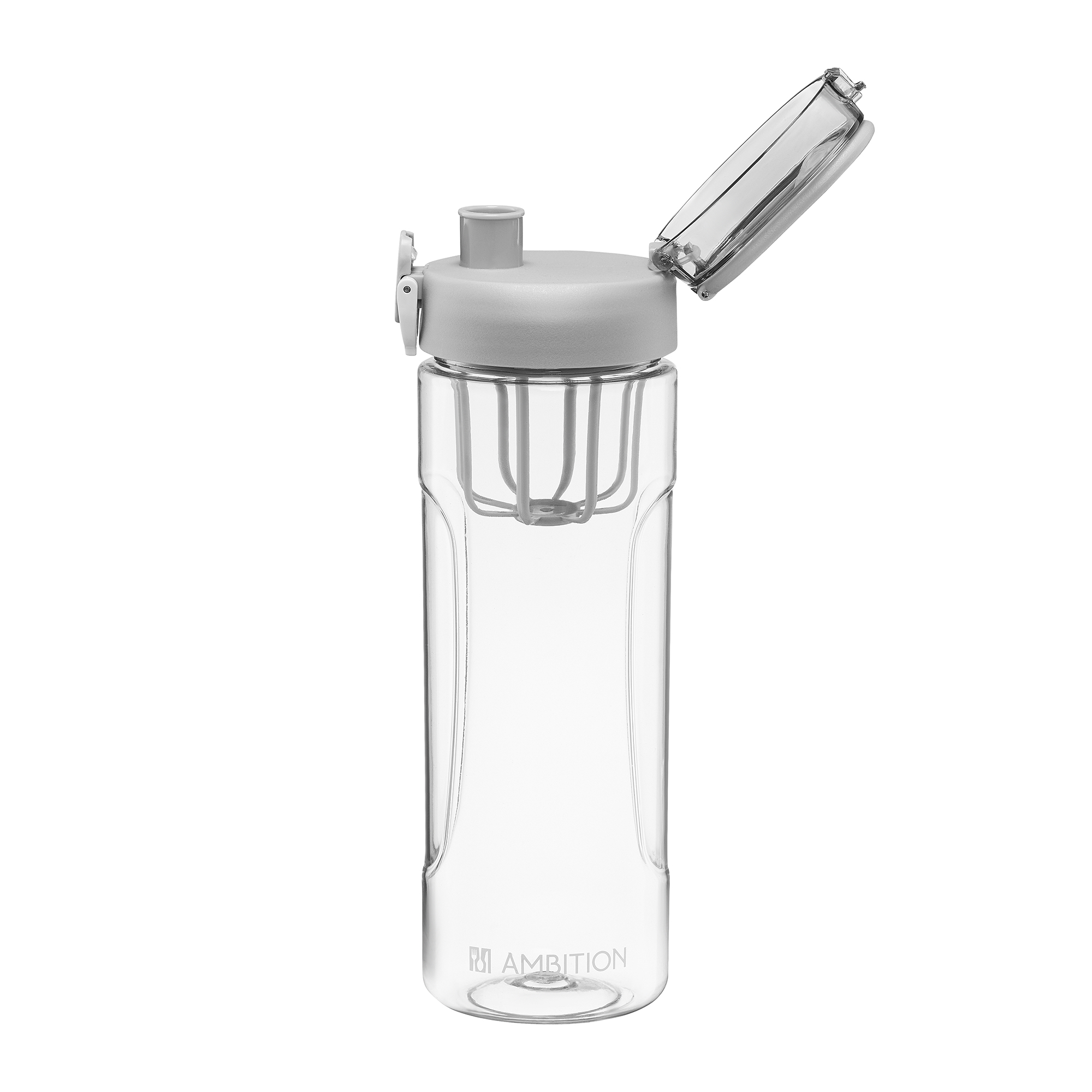 Plastová láhev na vodu s vložkou na ovoce Fruta Gray 840 ml AMBITION