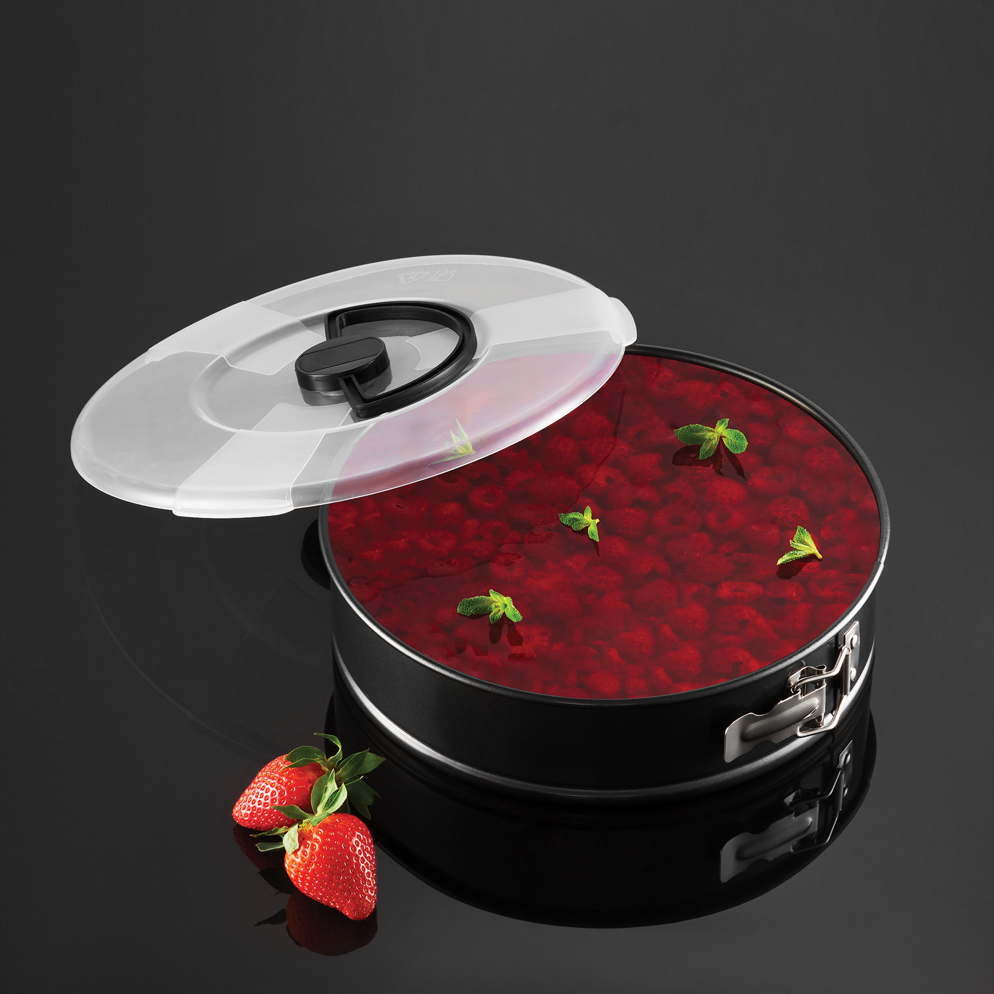 Springform mit Kunstoffdeckel Lakritze 24 cm AMBITION