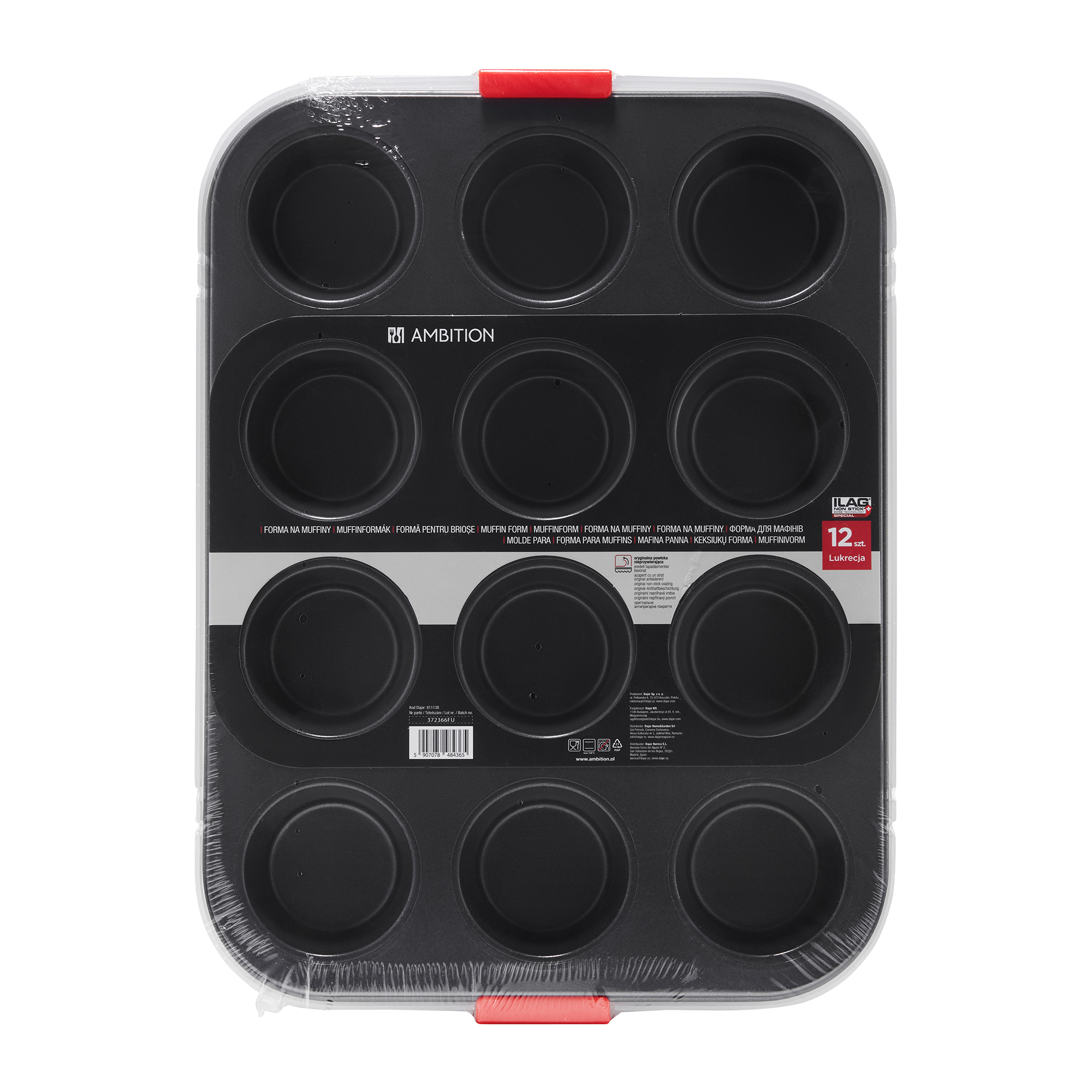 Forma na 12 muffinov Lukrecja a plastové veko s úchytom AMBITION