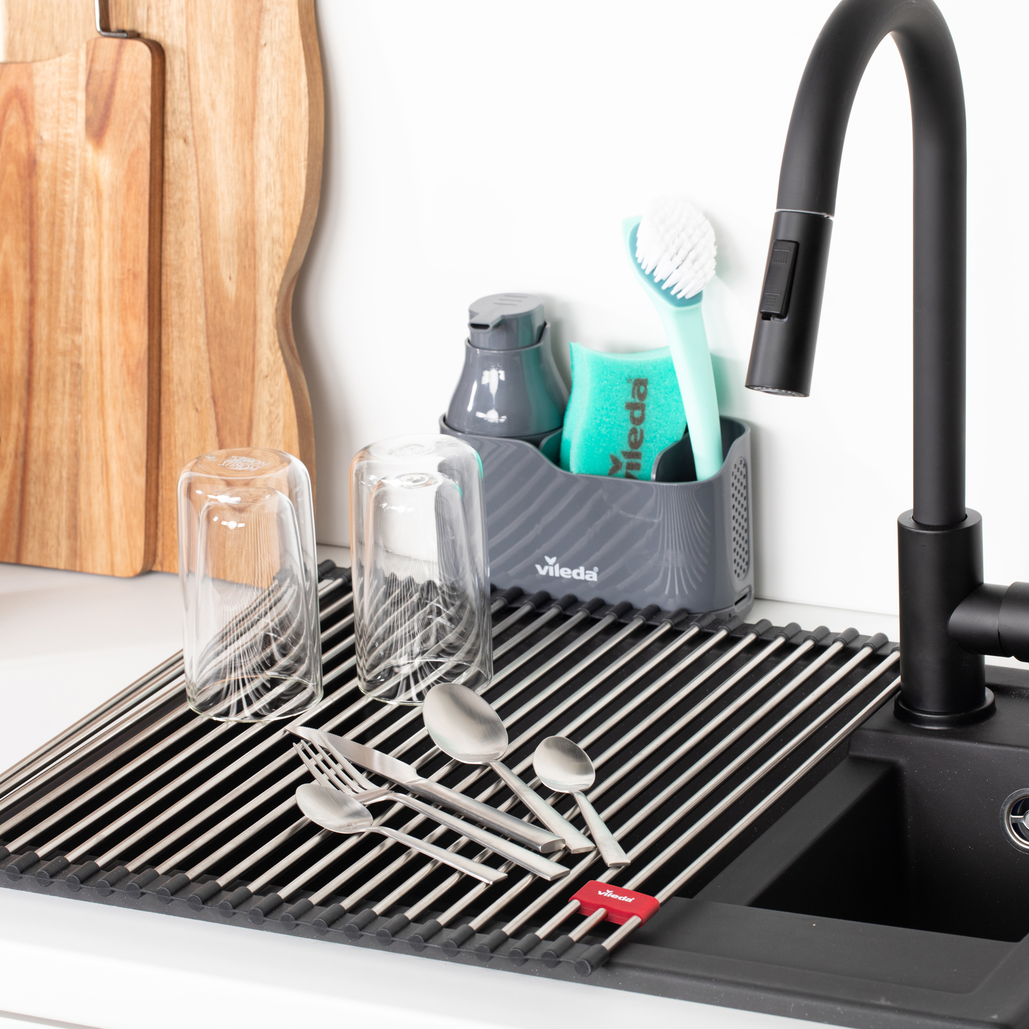 Organizér do kuchynského drezu s dávkovačom Easy Kitchen VILEDA od Dajar