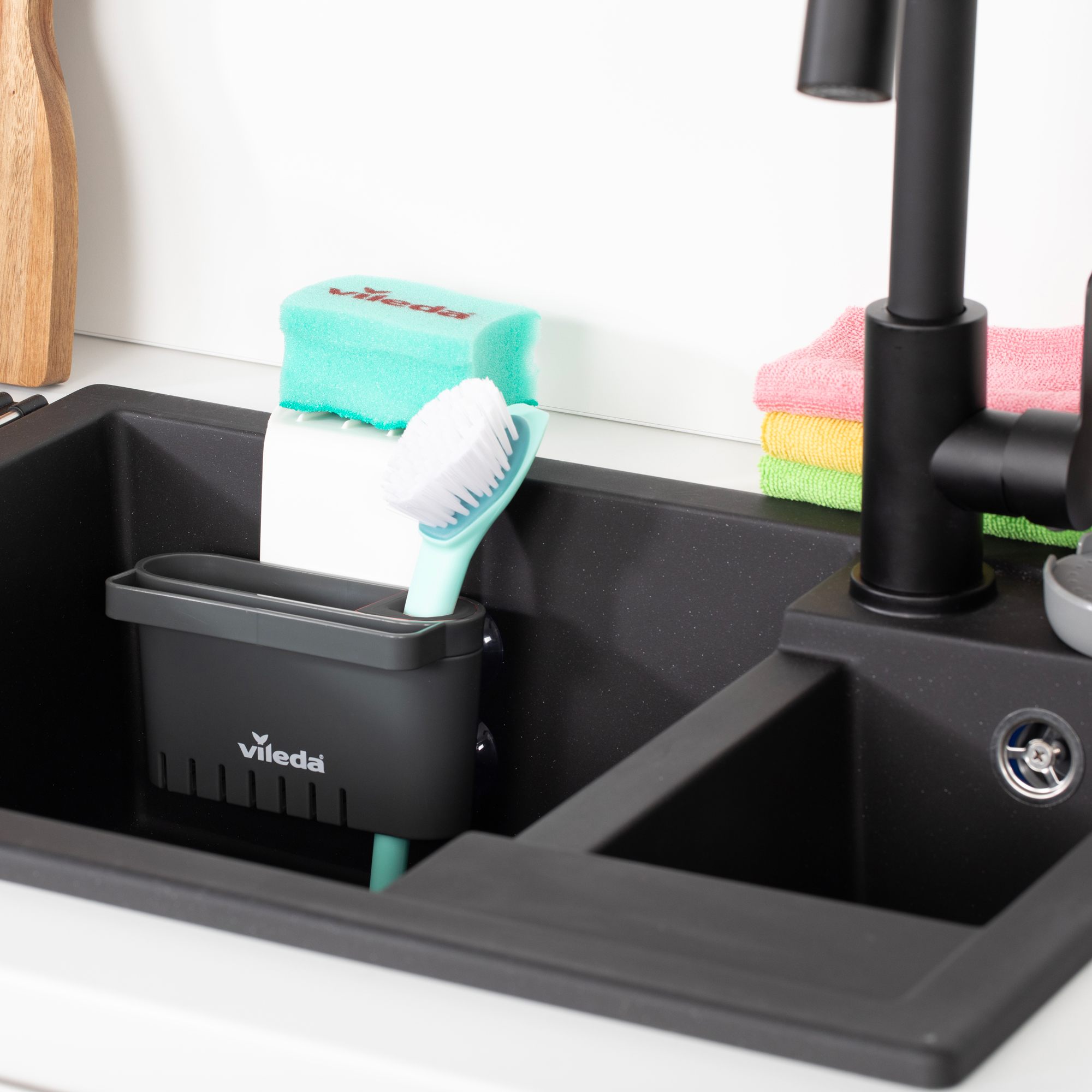 Kuchynský organizér do drezu s regulovanou výškou Easy Kitchen VILEDA by Dajar