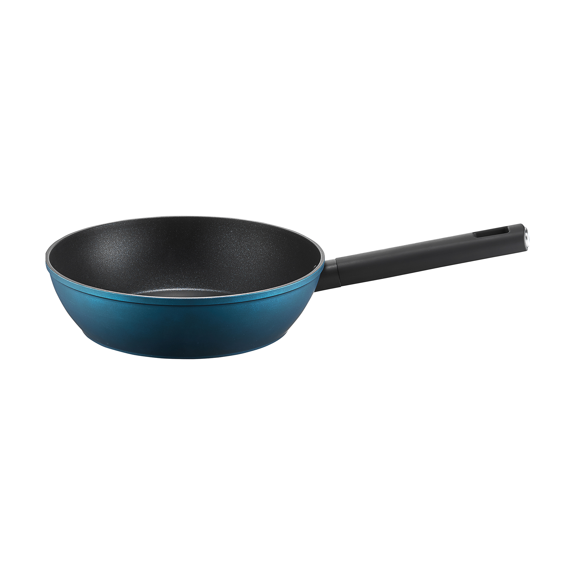 Tiefe Pfanne mit Antihaftbeschichtung Qualum Basic Azzurro 24 cm AMBITION