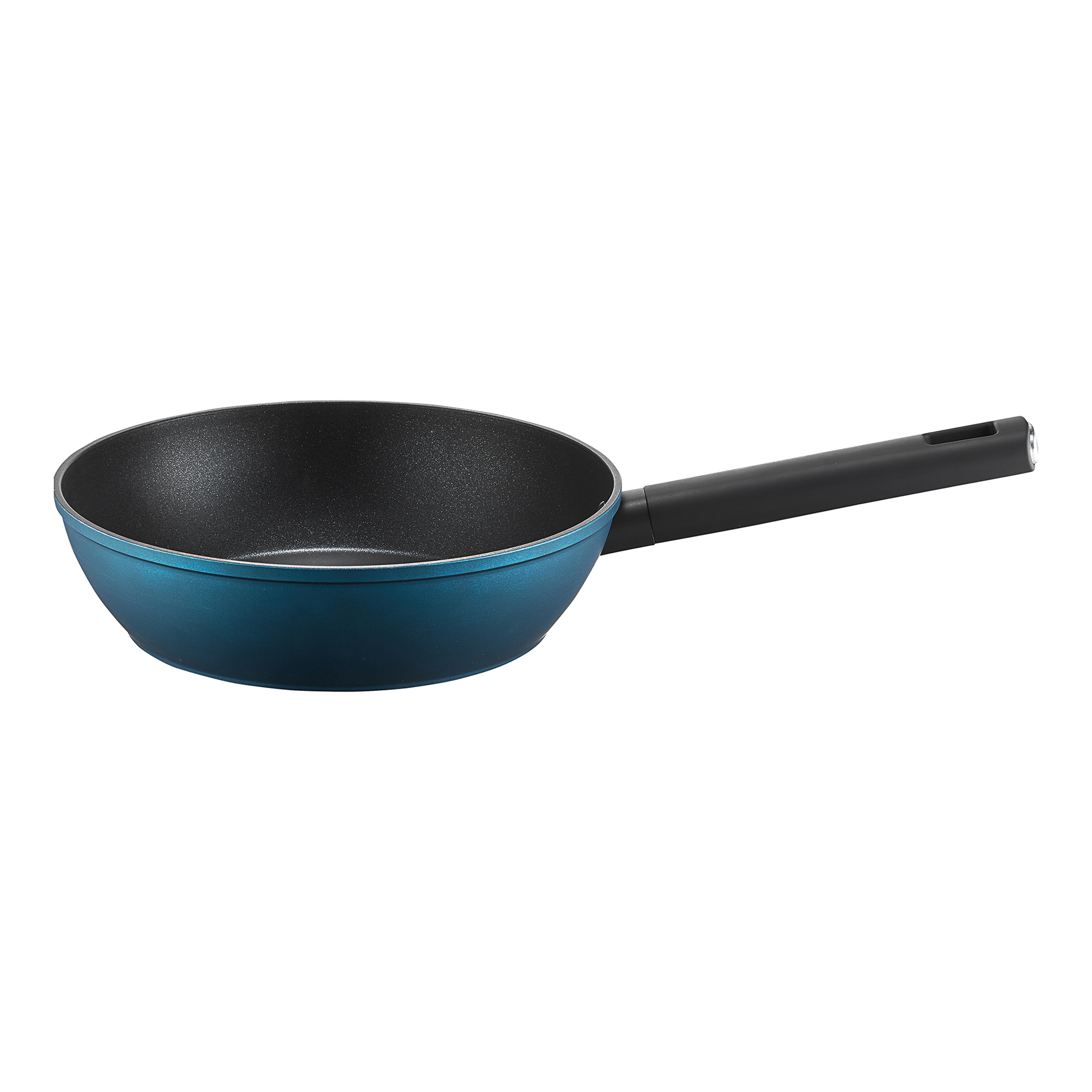 Tiefe Pfanne mit Antihaftbeschichtung Qualum Basic Azzurro 28 cm AMBITION