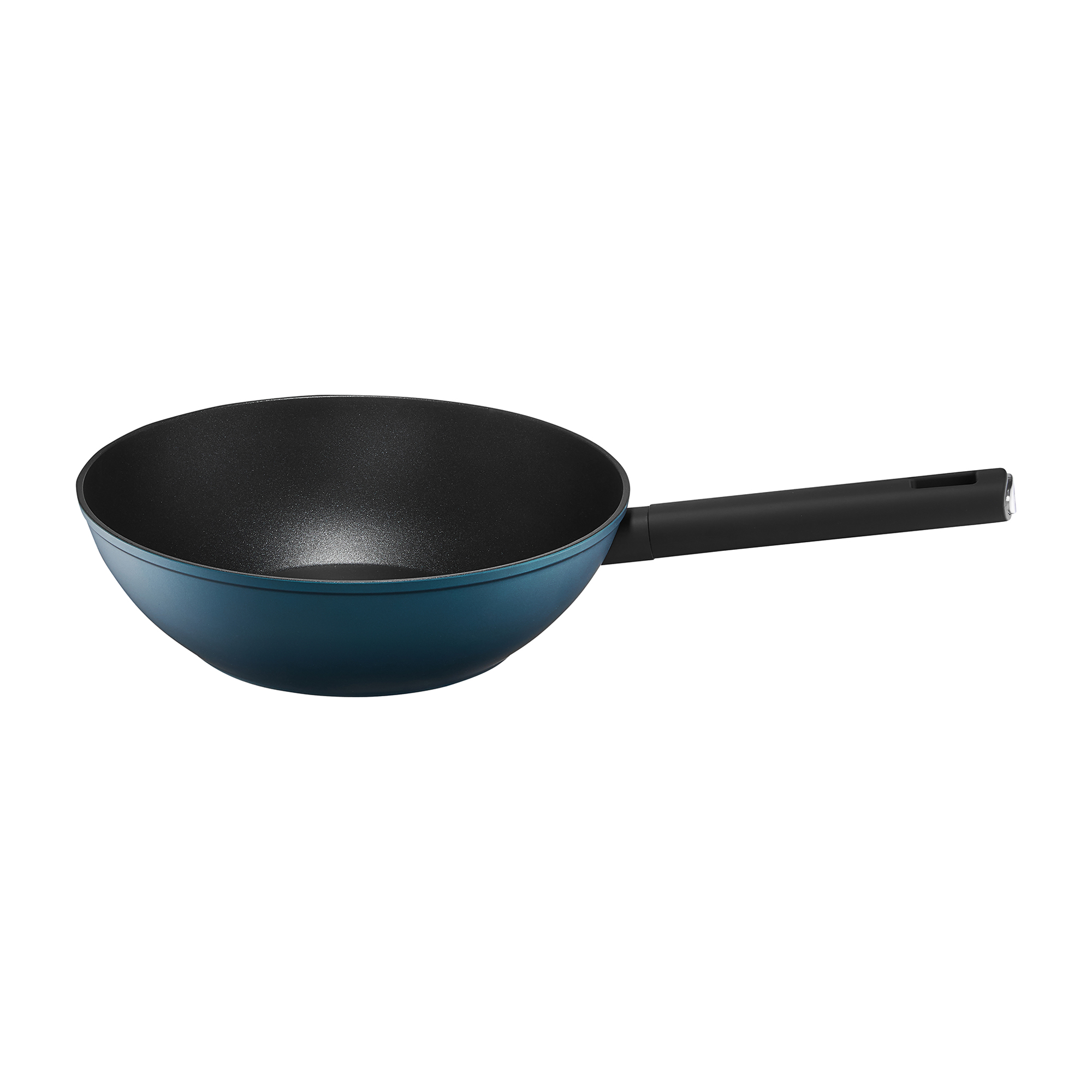 Wok pfanne mit Antihaftbeschichtung Qualum Basic Azzarro 26 cm AMBITION
