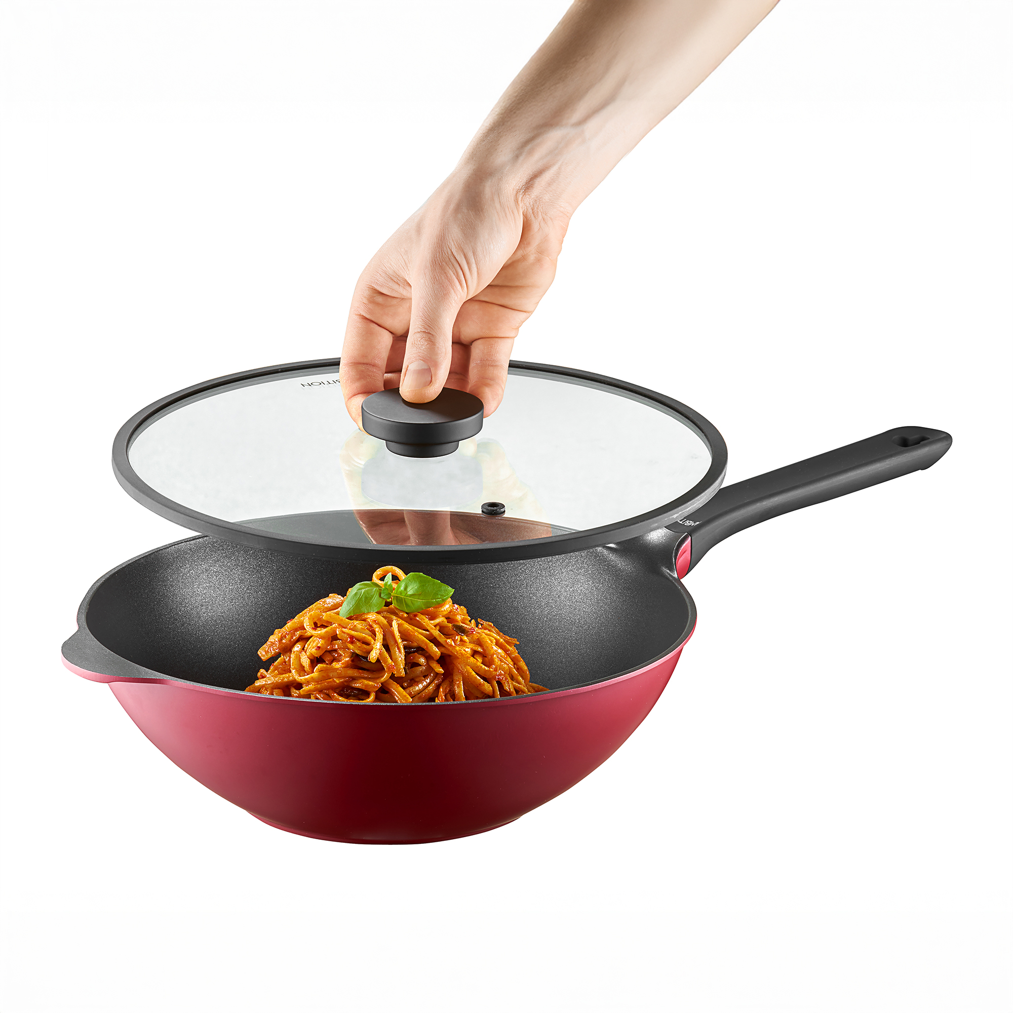 Pánev Wok s poklicí Noel Qualum Basic 30 cm AMBITION