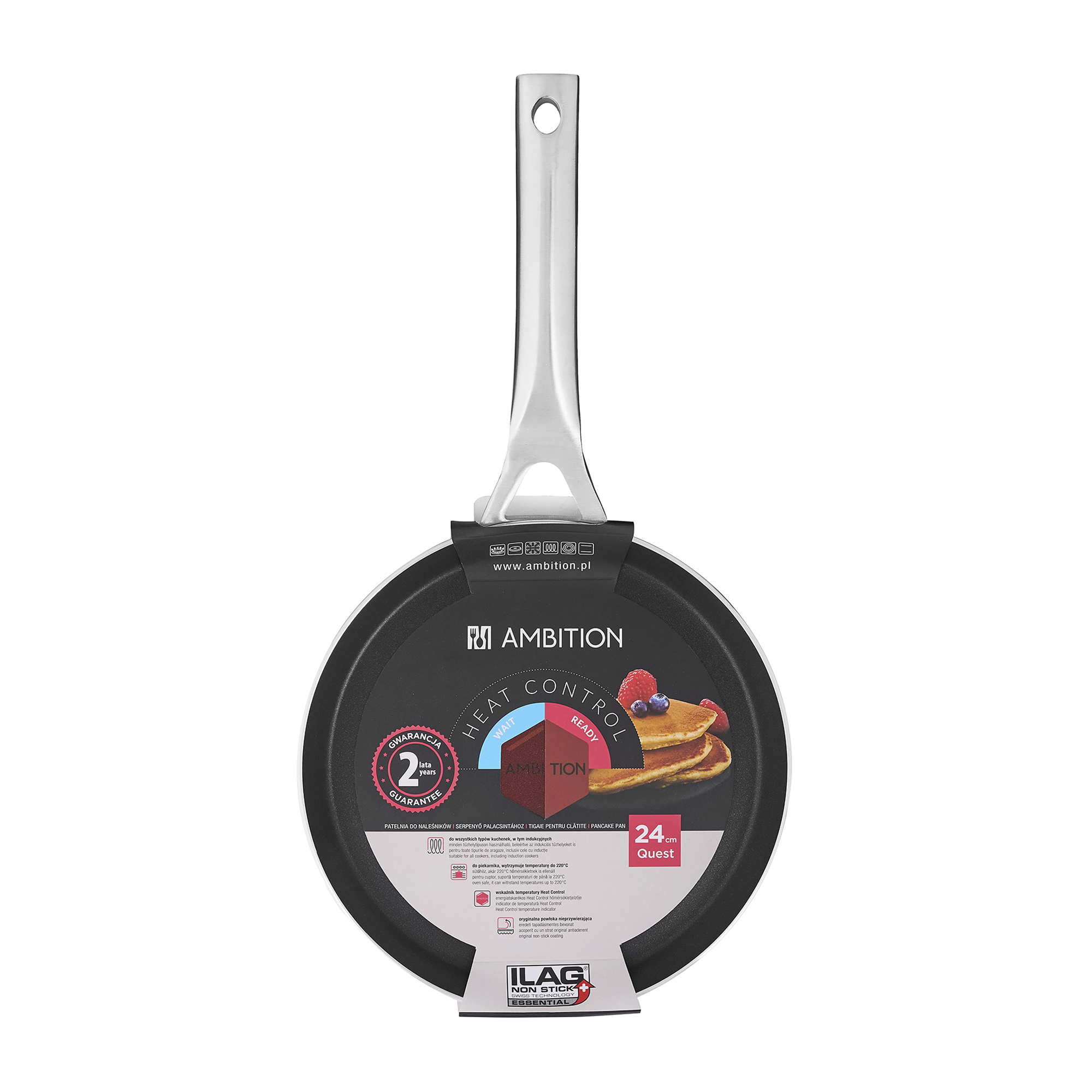 Hliníková panvica na palacinky Ilag Essential Quest 24 cm AMBITION