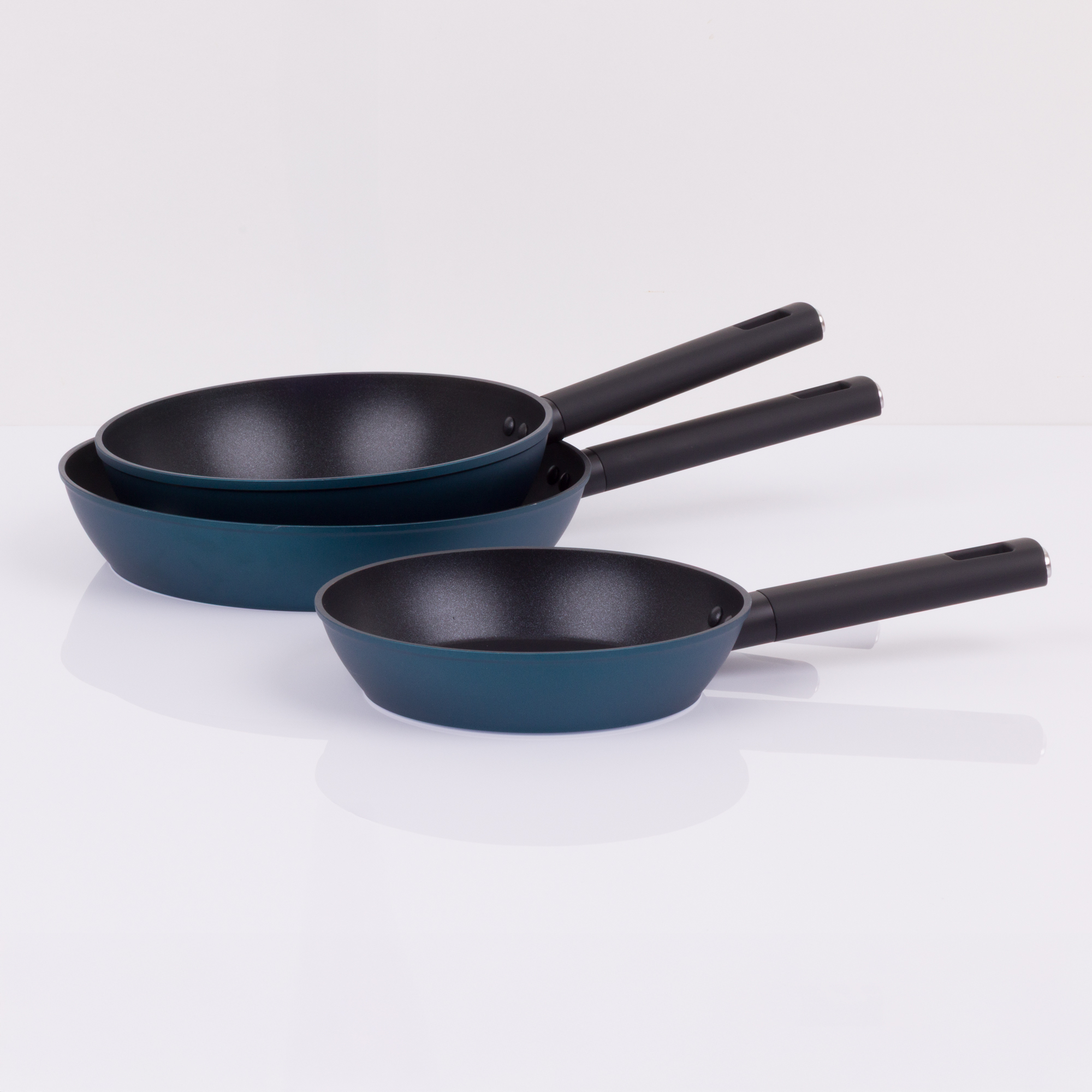 Sada 3 hliníkových pánví Azzurro Qualum Basic AMBITION