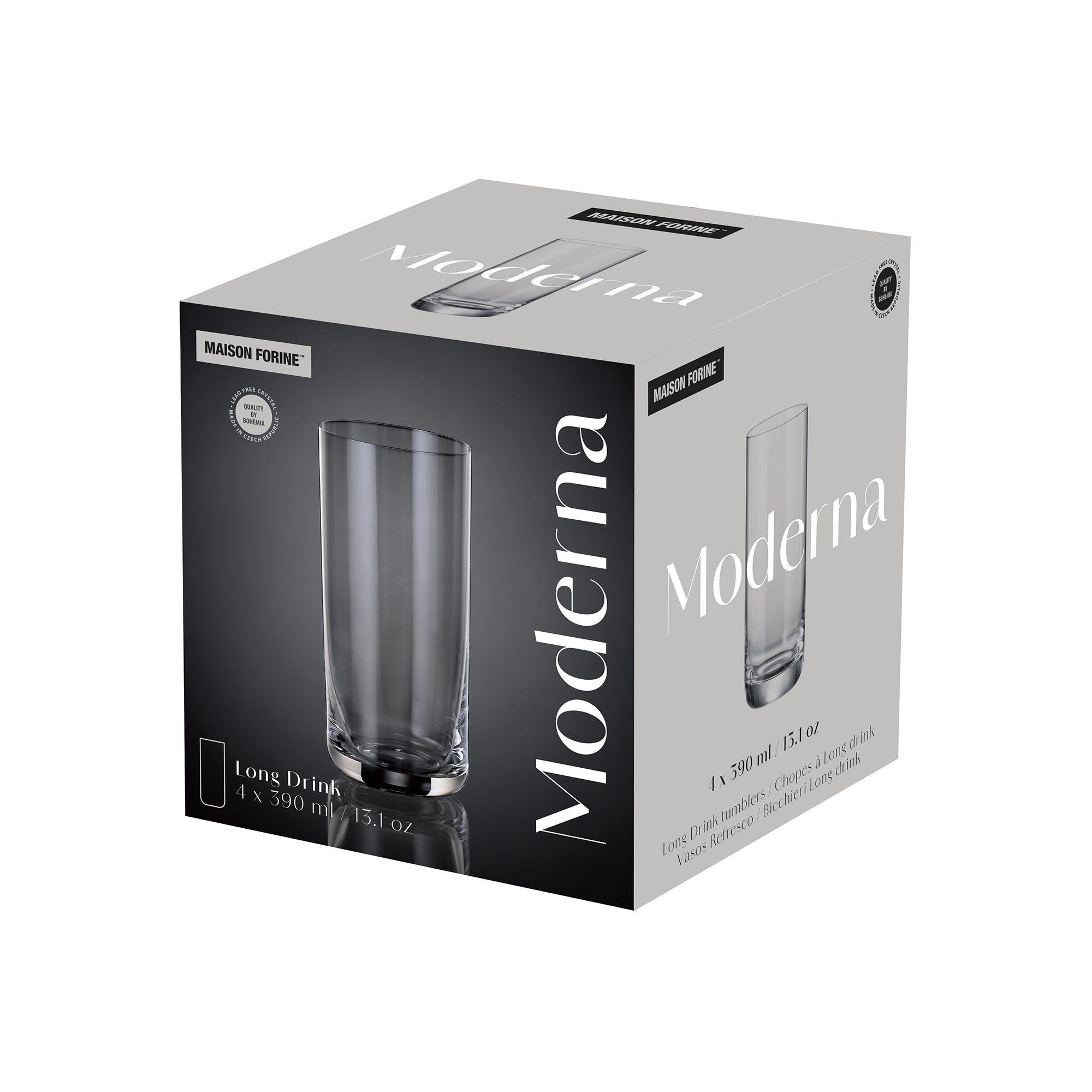 Set med höga glas Moderna 4-delad 390 ml MAISON FORINE