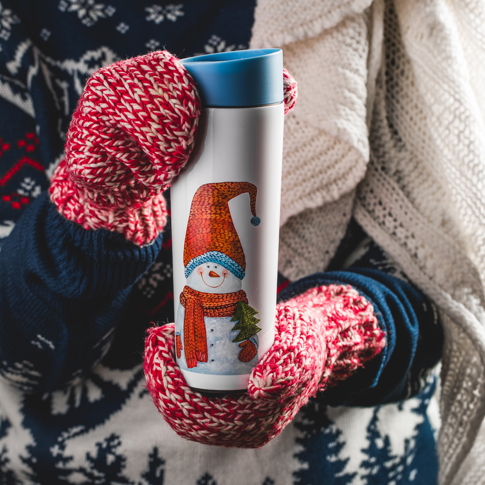 Thermobecher aus Edelstahl Forest 340 ml Schneemann AMBITION