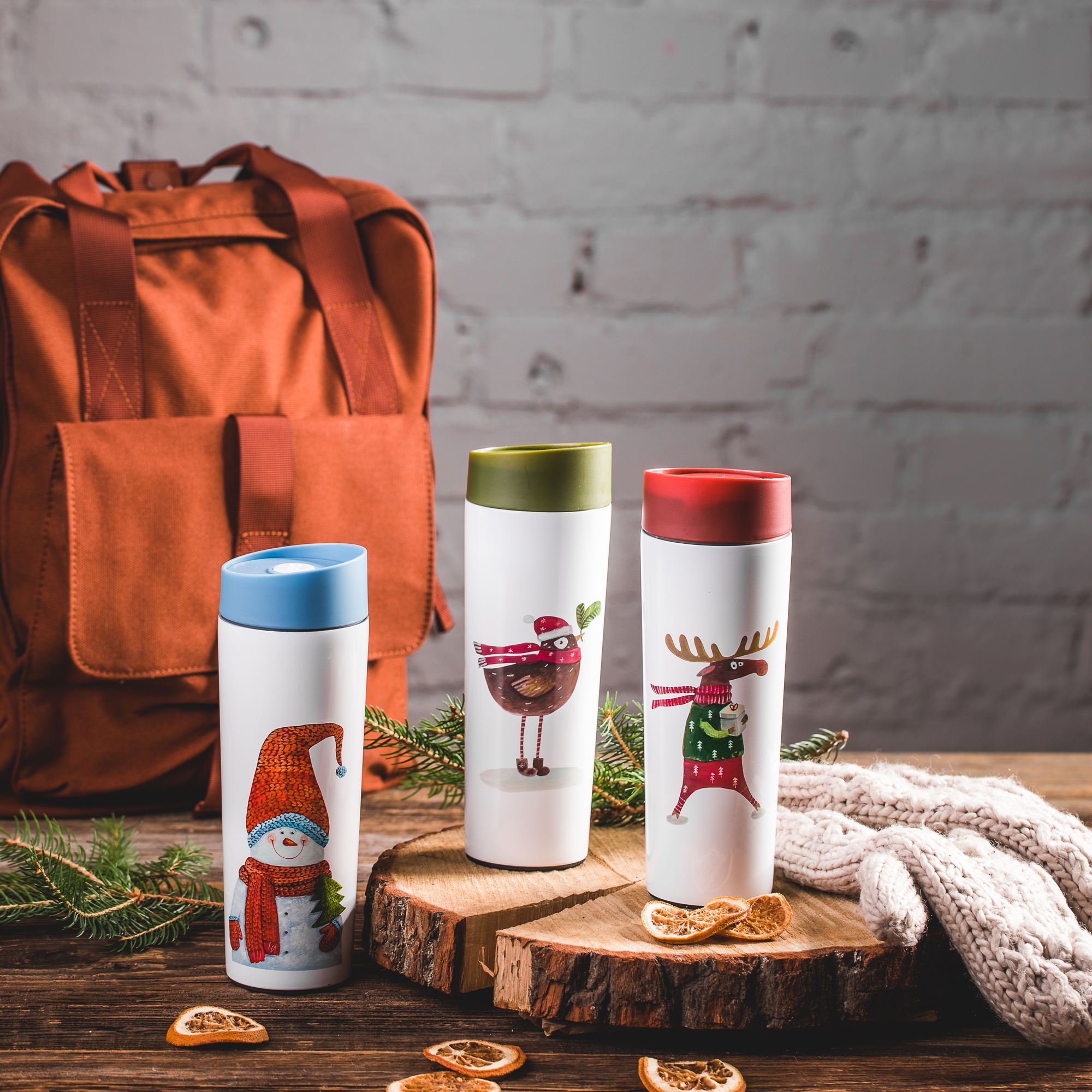 Kubek termiczny ze stali nierdzewnej Forest 340 ml Ptaszek AMBITION