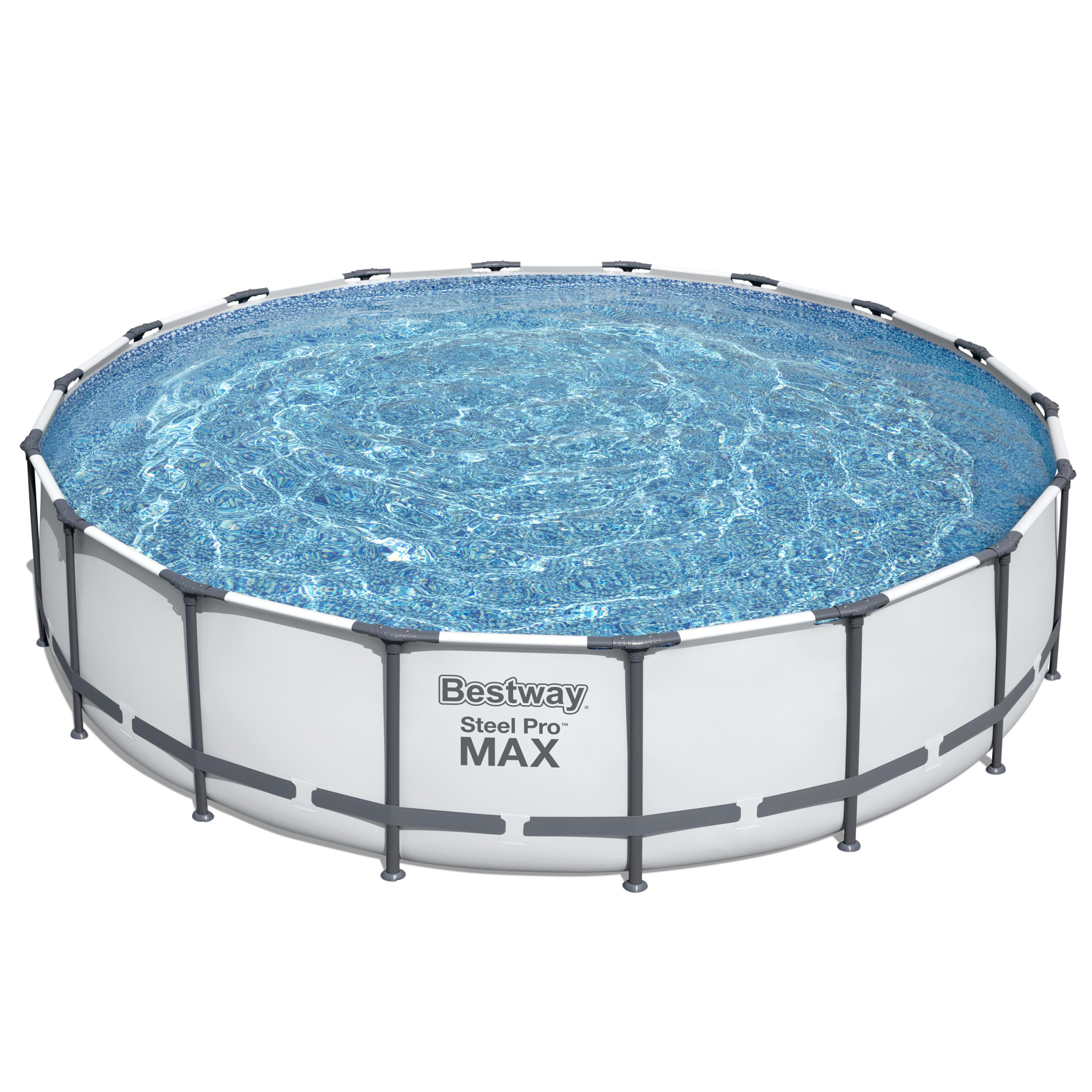 Steel Pro MAX™ Frame Pool Komplett-Set mit Filterpumpe Ø 549 x 122 cm, lichtgrau, rund