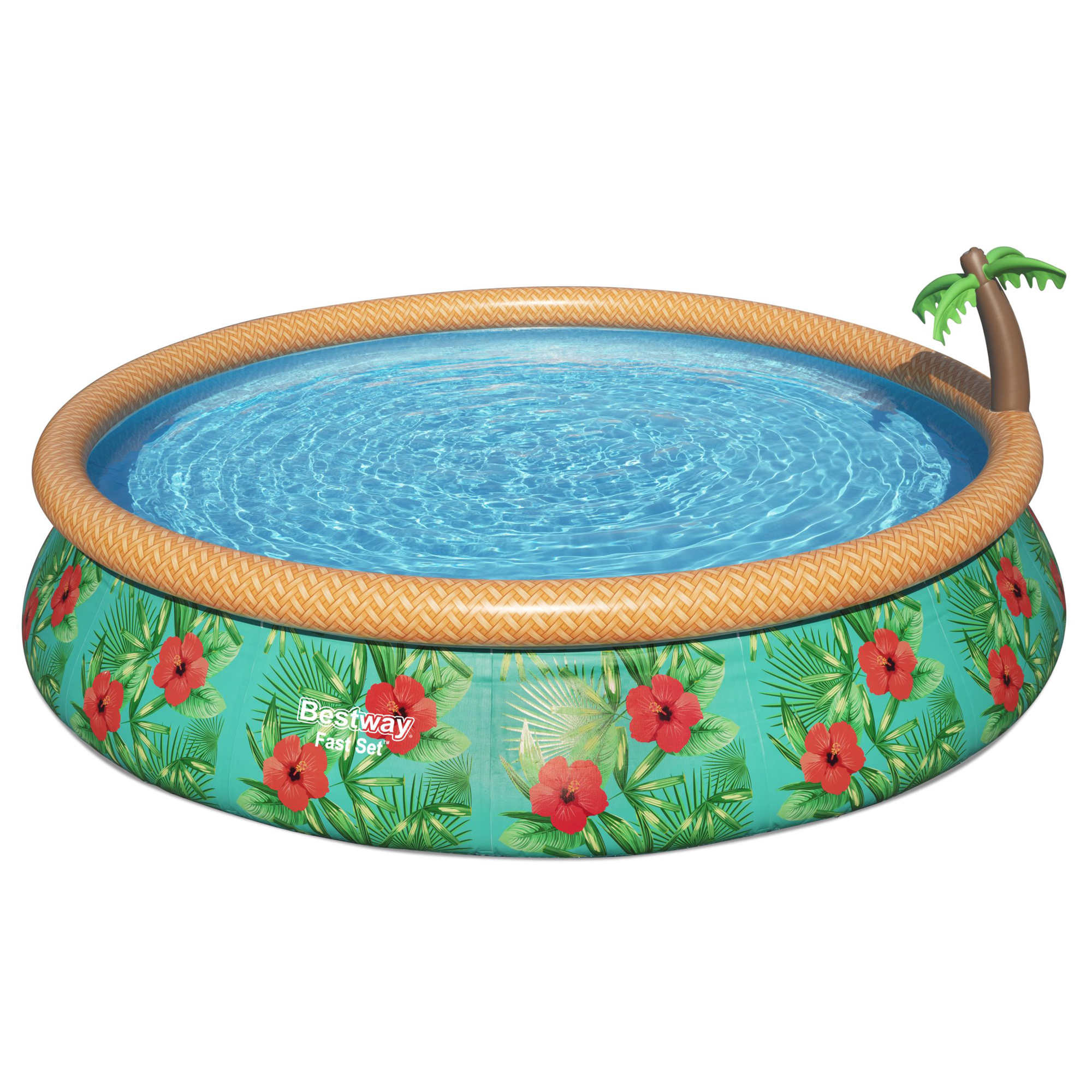 Bestway Fast Set Aufblasbares Pool-Set Paradise Palms 457x84 cm 9677 l mit Filterpumpe  BESTWAY 