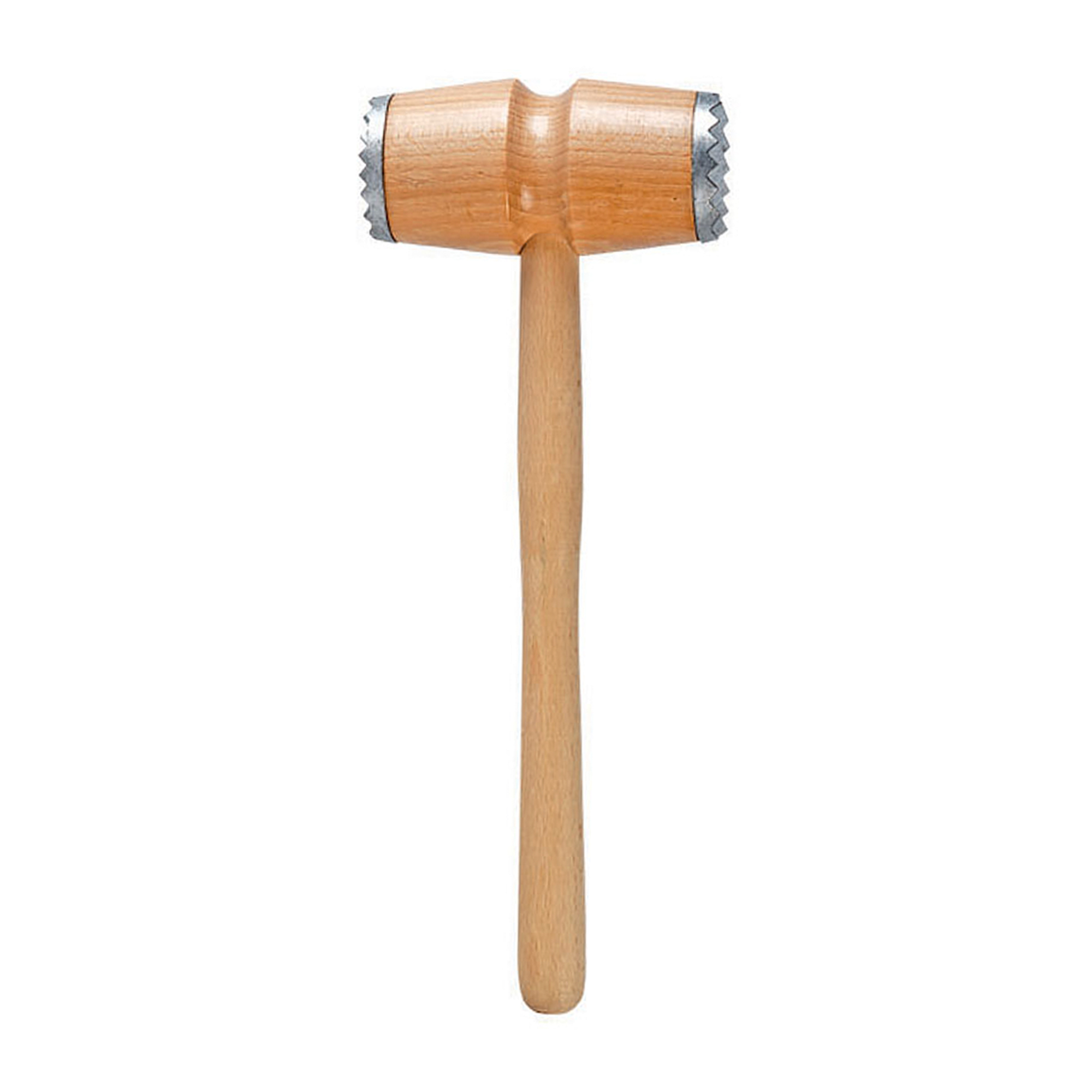 Dřevěná palička na maso s kovovýma koncovkama 30 cm EKO-DREW