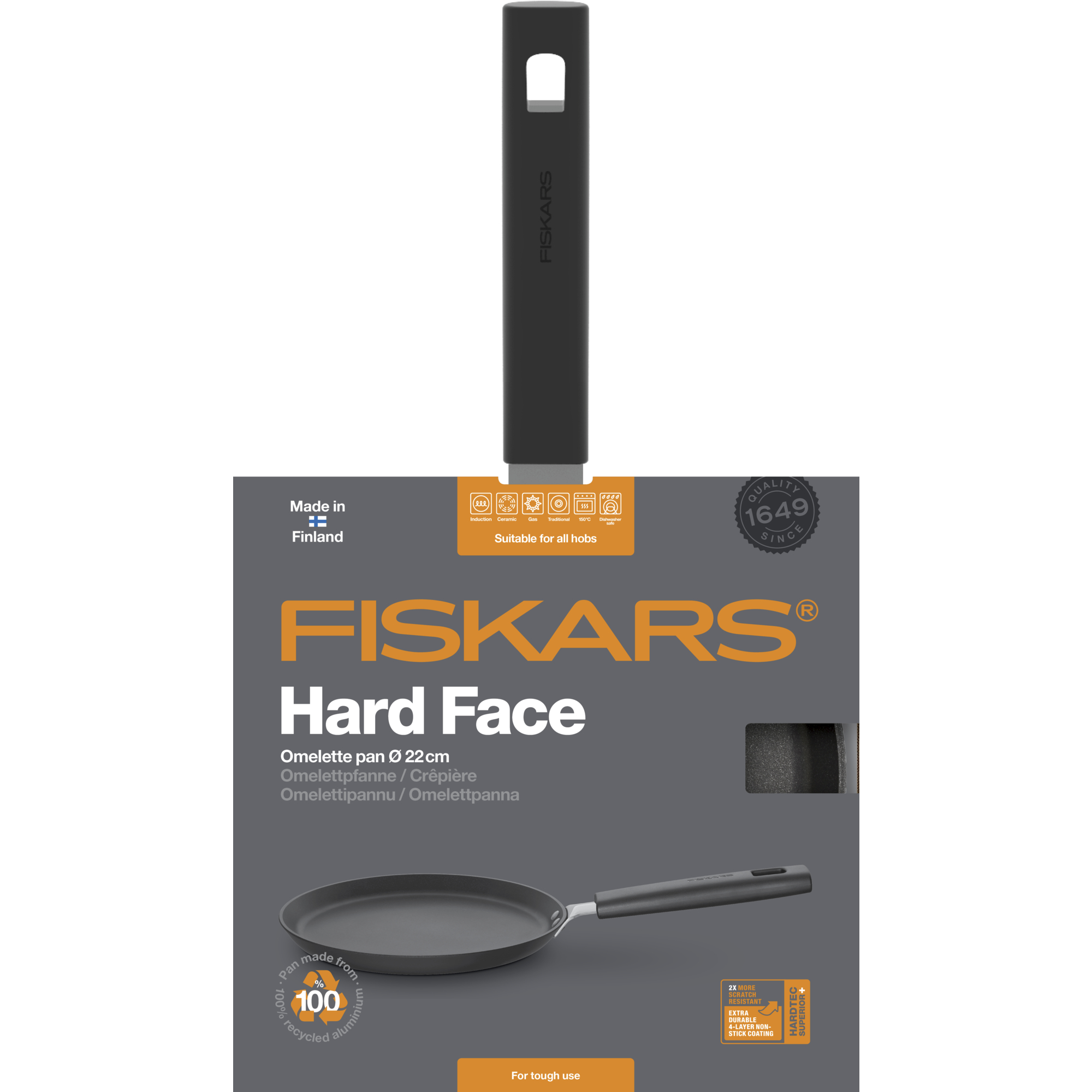 Hliníková pánev na palačinky Hard Face 22 cm FISKARS