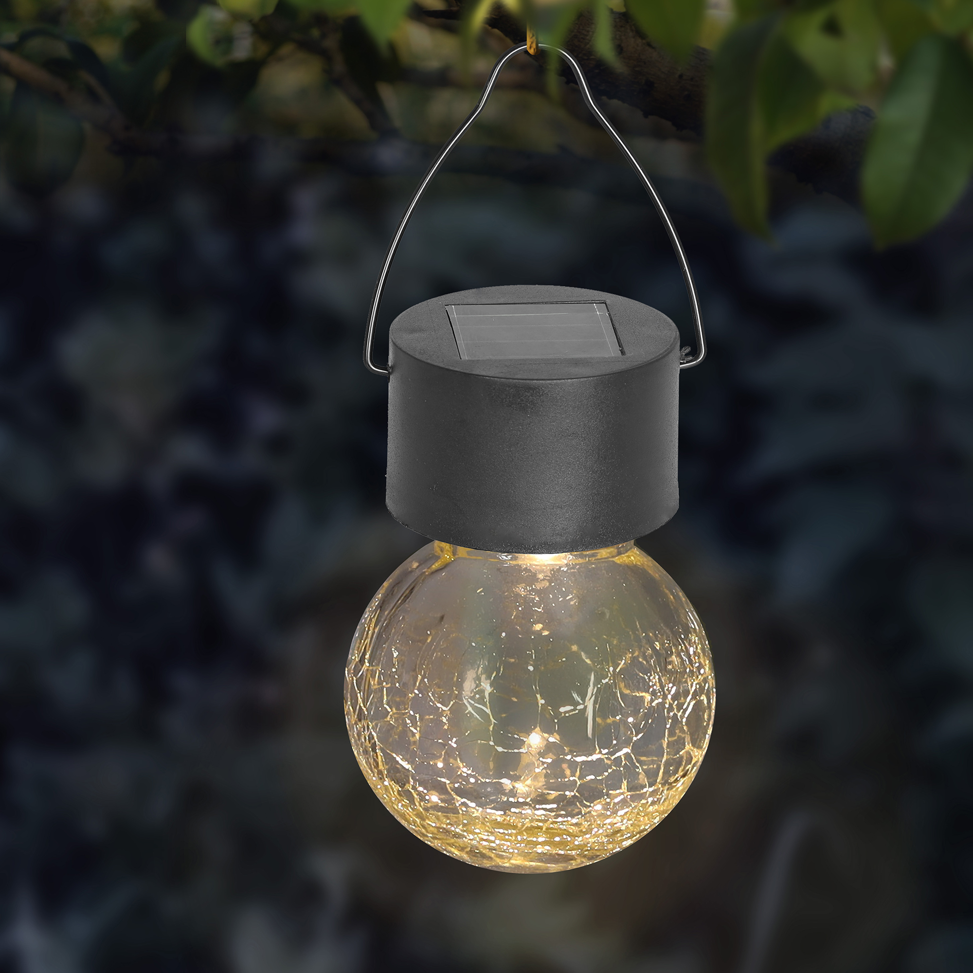 Lampa ogrodowa solarna 6 cm wisząca kula PATIO