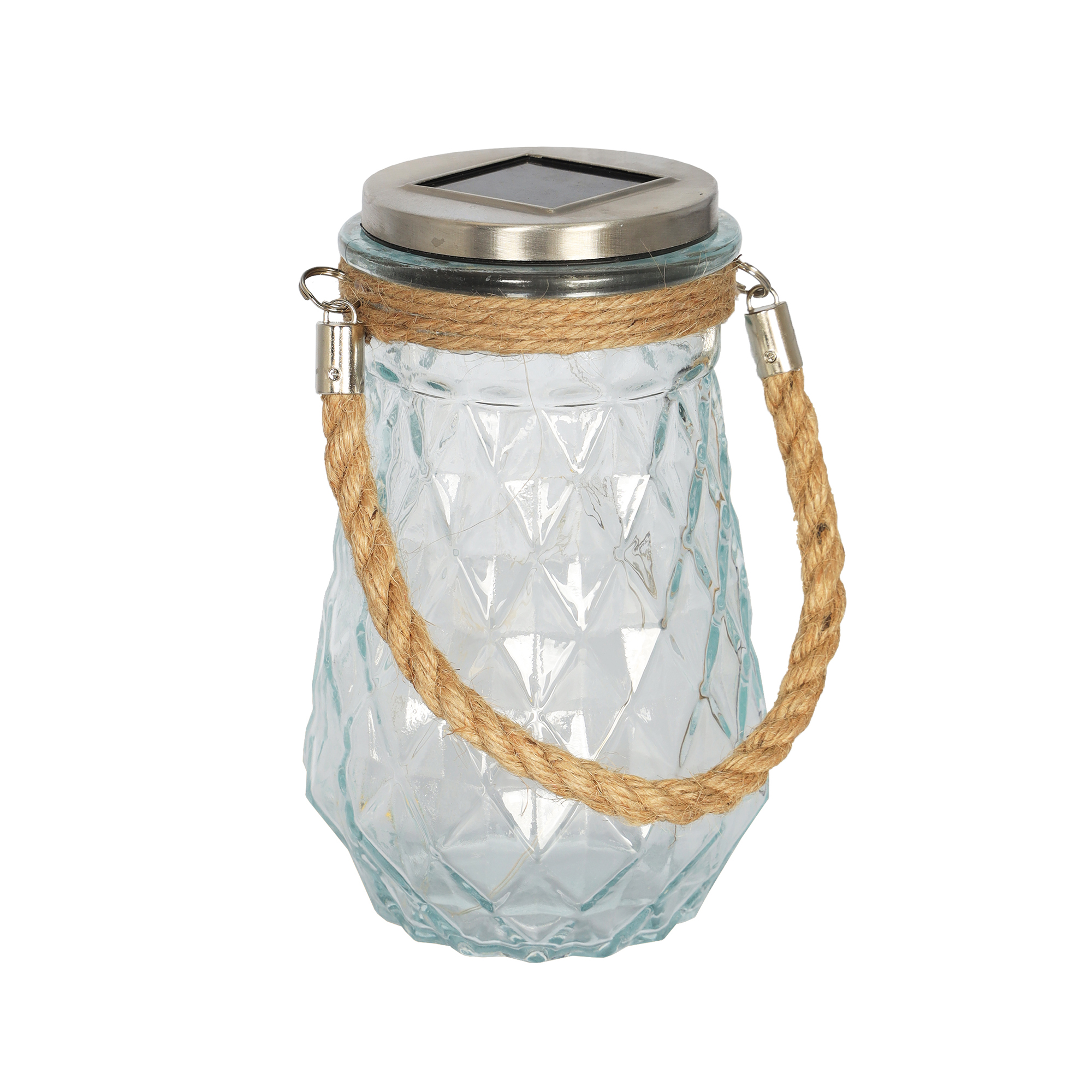 Lampa solarna 11,5 x 17,8 cm wiszący słoik PATIO