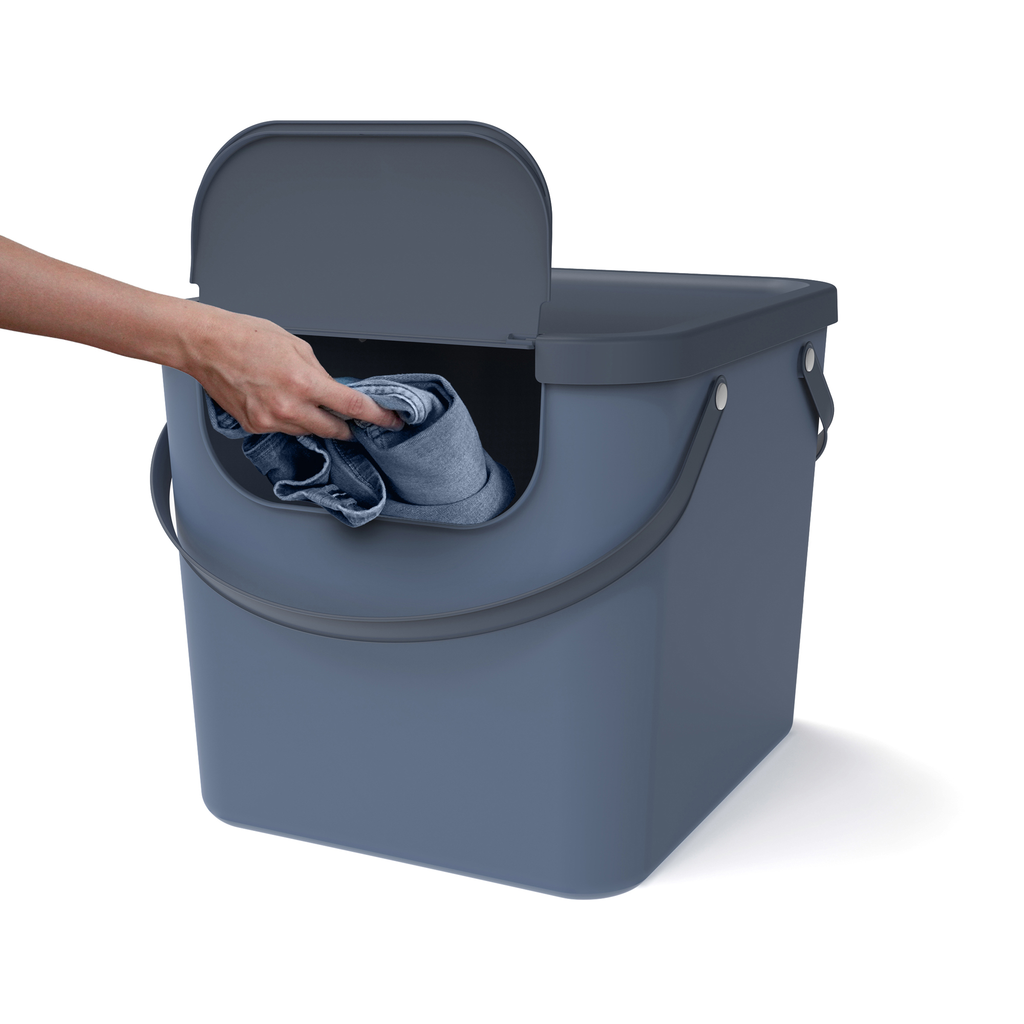 Kosz do segregacji śmieci modułowy Albula 40 L niebieski ROTHO