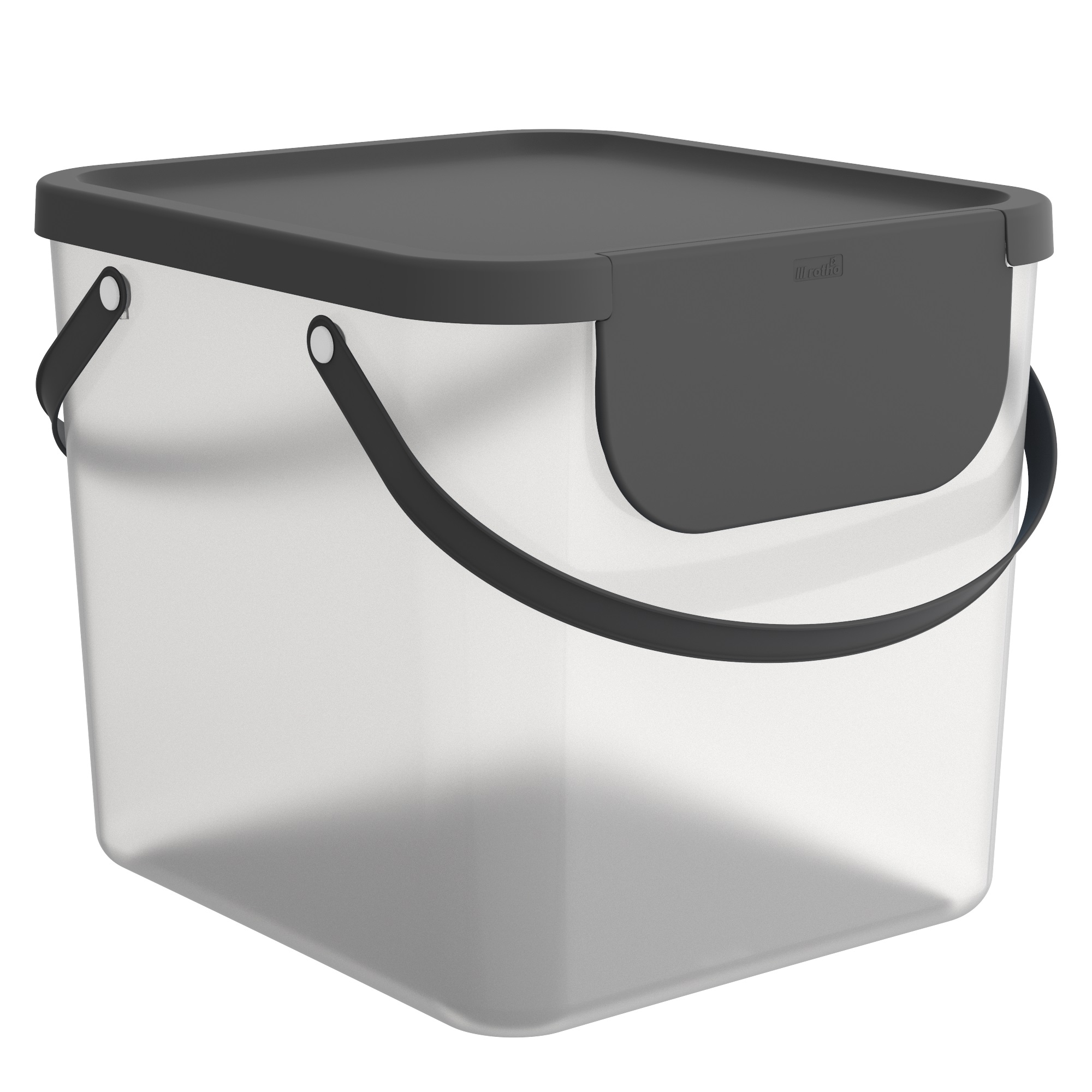 Coș de separare a deșeurilor modular Albula 40 L transparent ROTHO