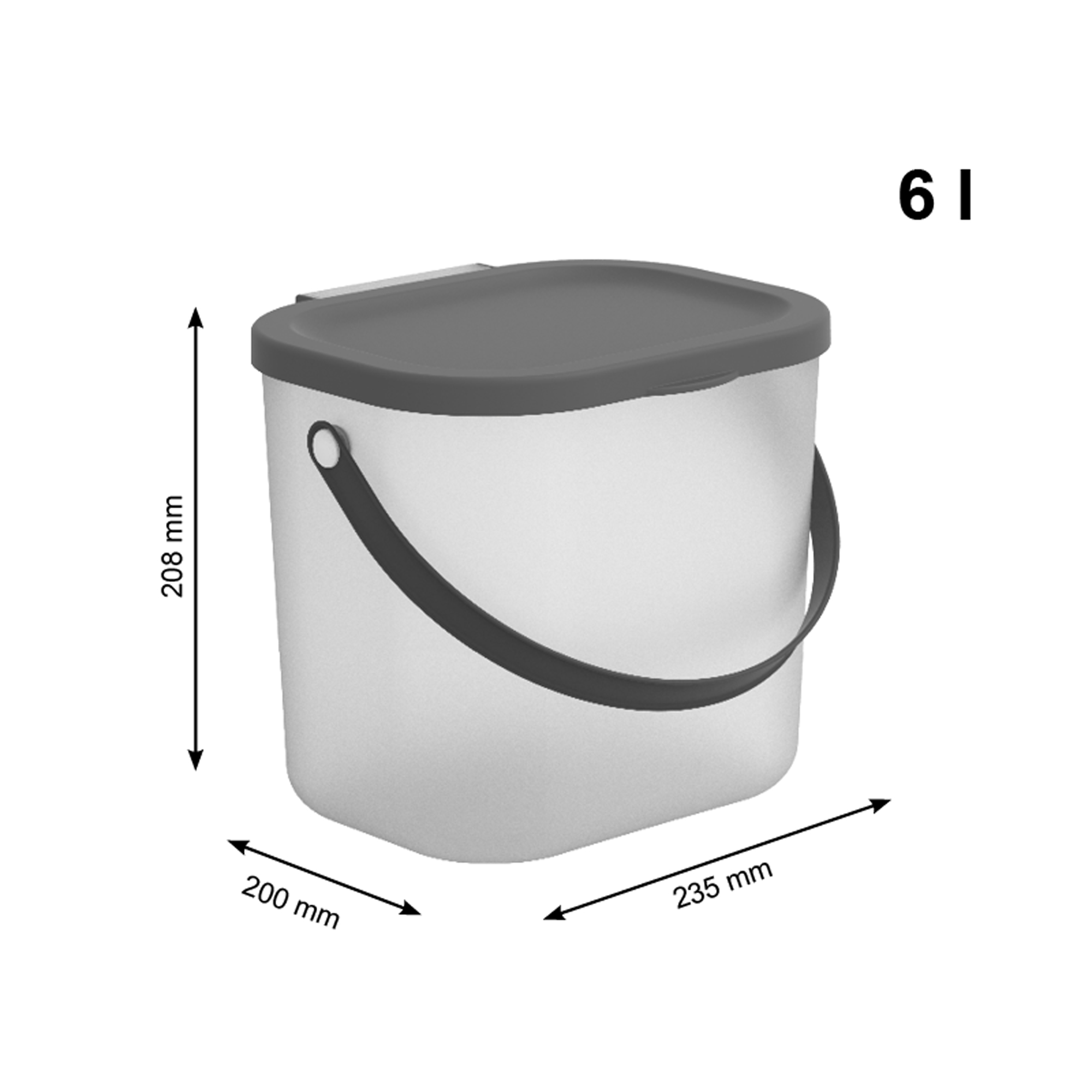 Kosz do segregacji śmieci / na odpady BIO Albula 6 L fioletowy ROTHO