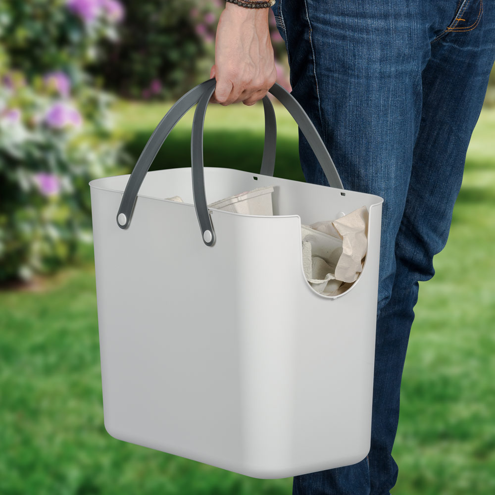 Coș de separare a deșeurilor modular Albula 25 L transparent ROTHO