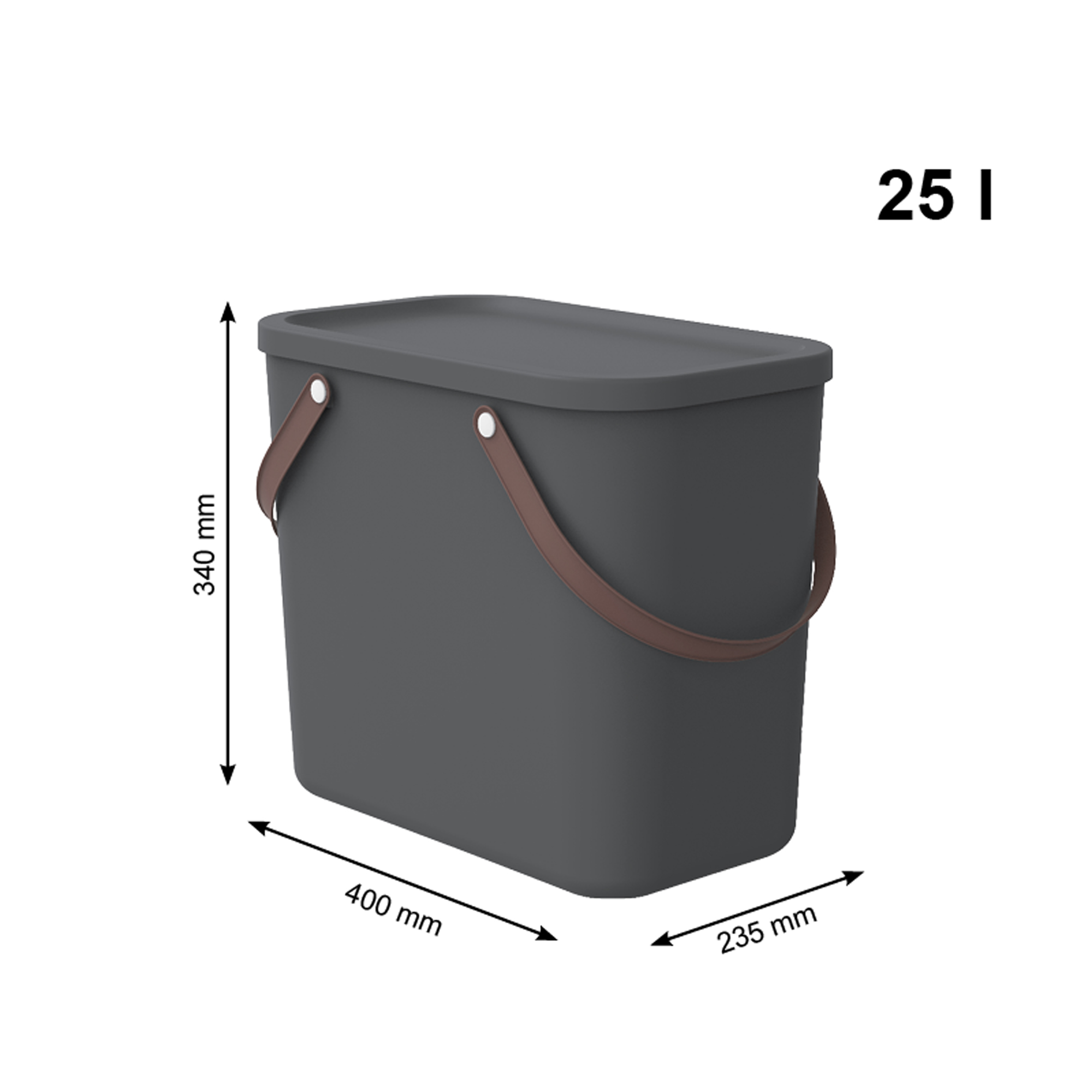 Coș de separare a deșeurilor modular Albula 25 L mov ROTHO