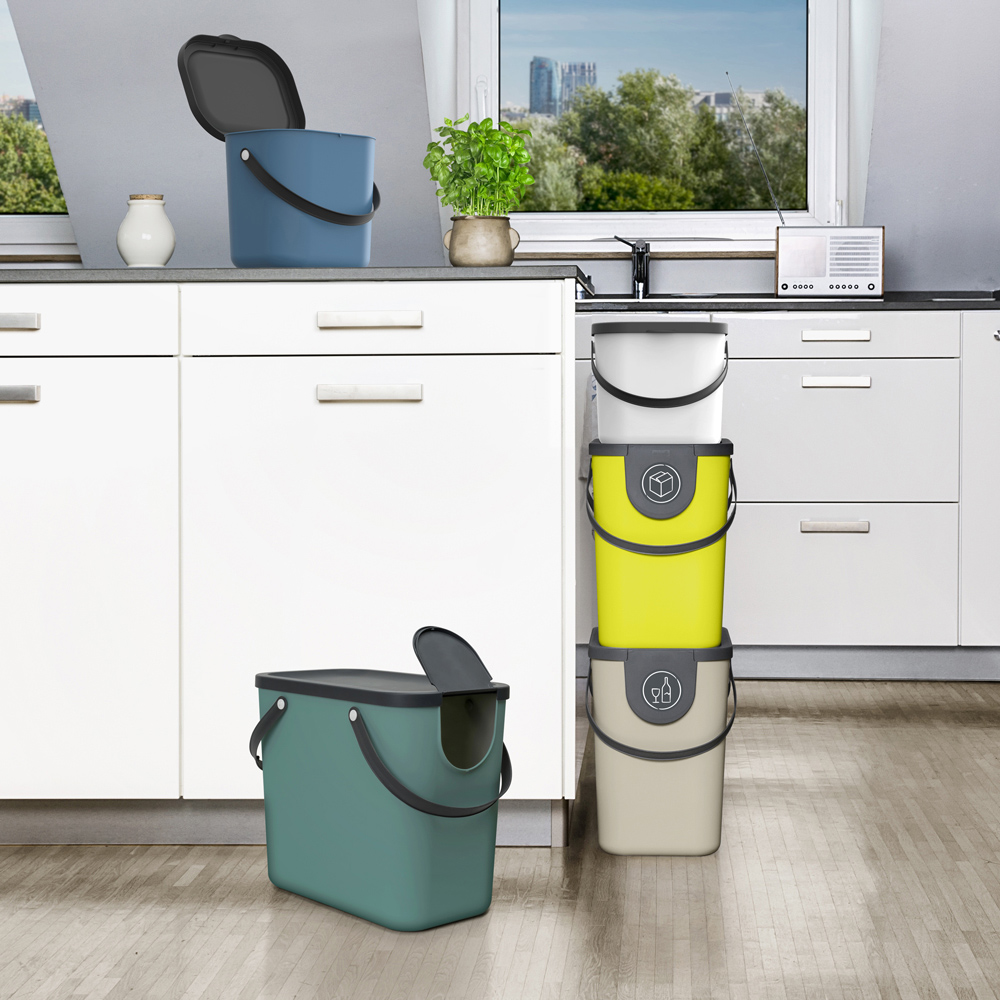 Kosz do segregacji śmieci / na odpady BIO Albula 6 L fioletowy ROTHO