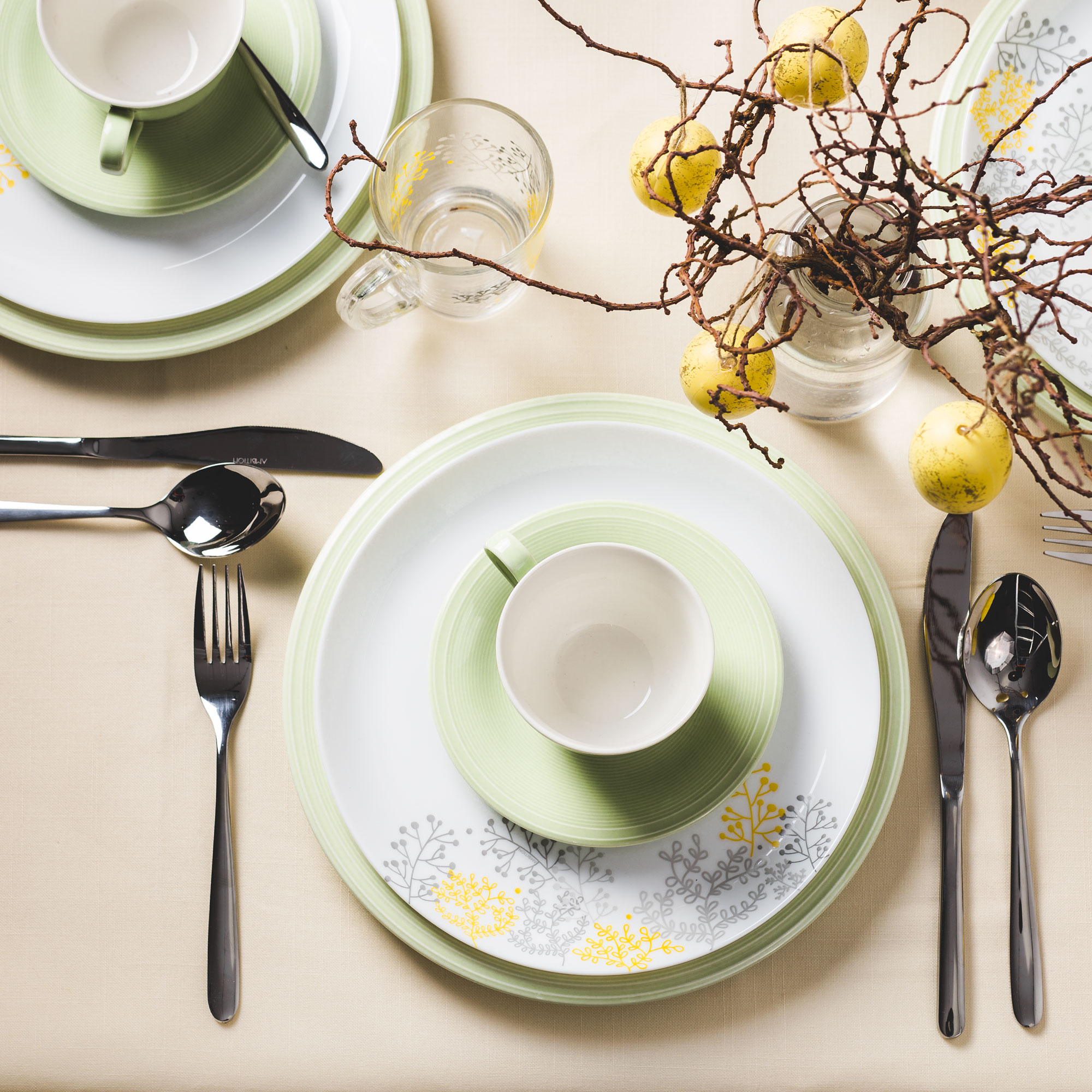 Talerz deserowy Sweet 21,5 cm zielony AMBITION