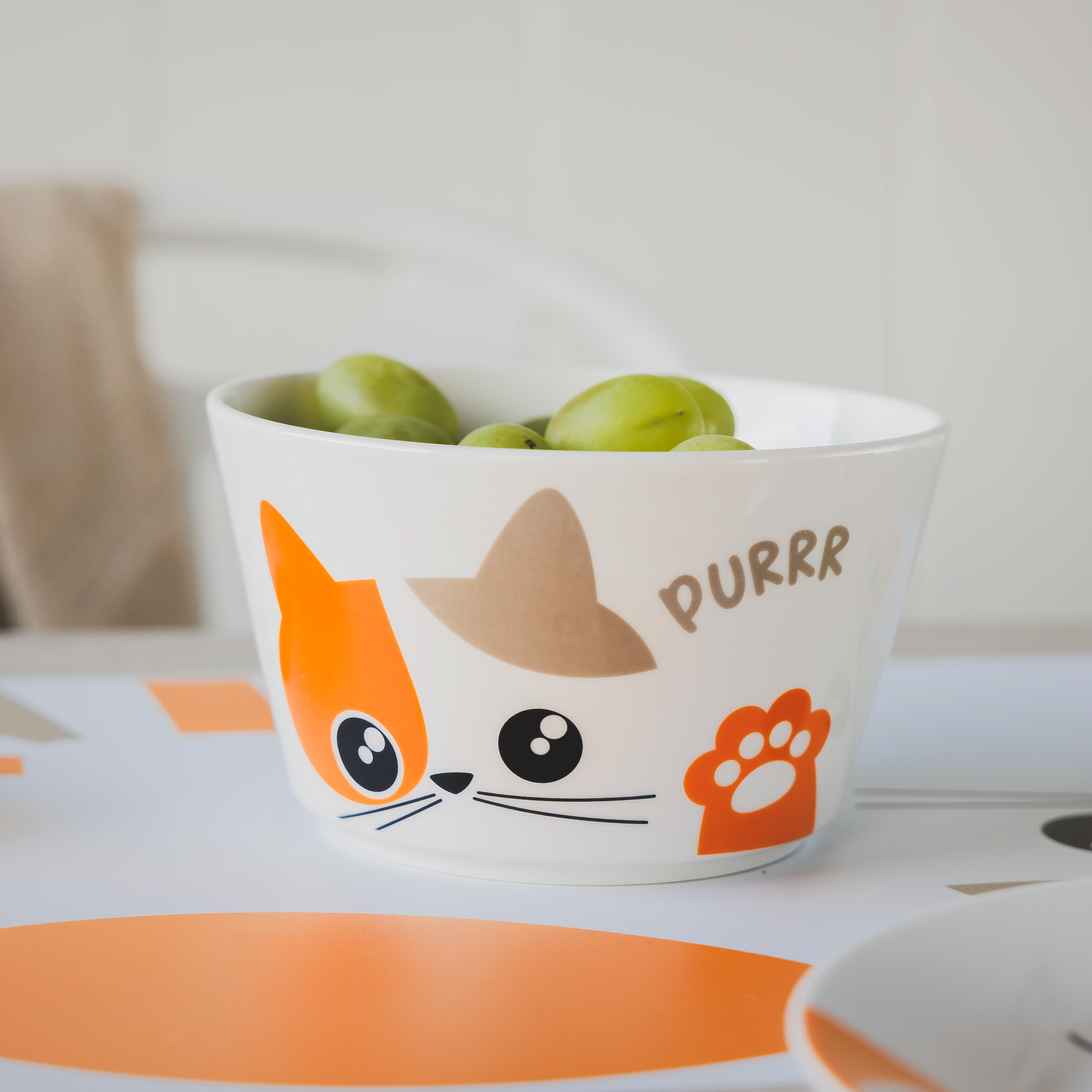 Porcelánová šalátová misa Kitty Orange 14 cm AMBITION