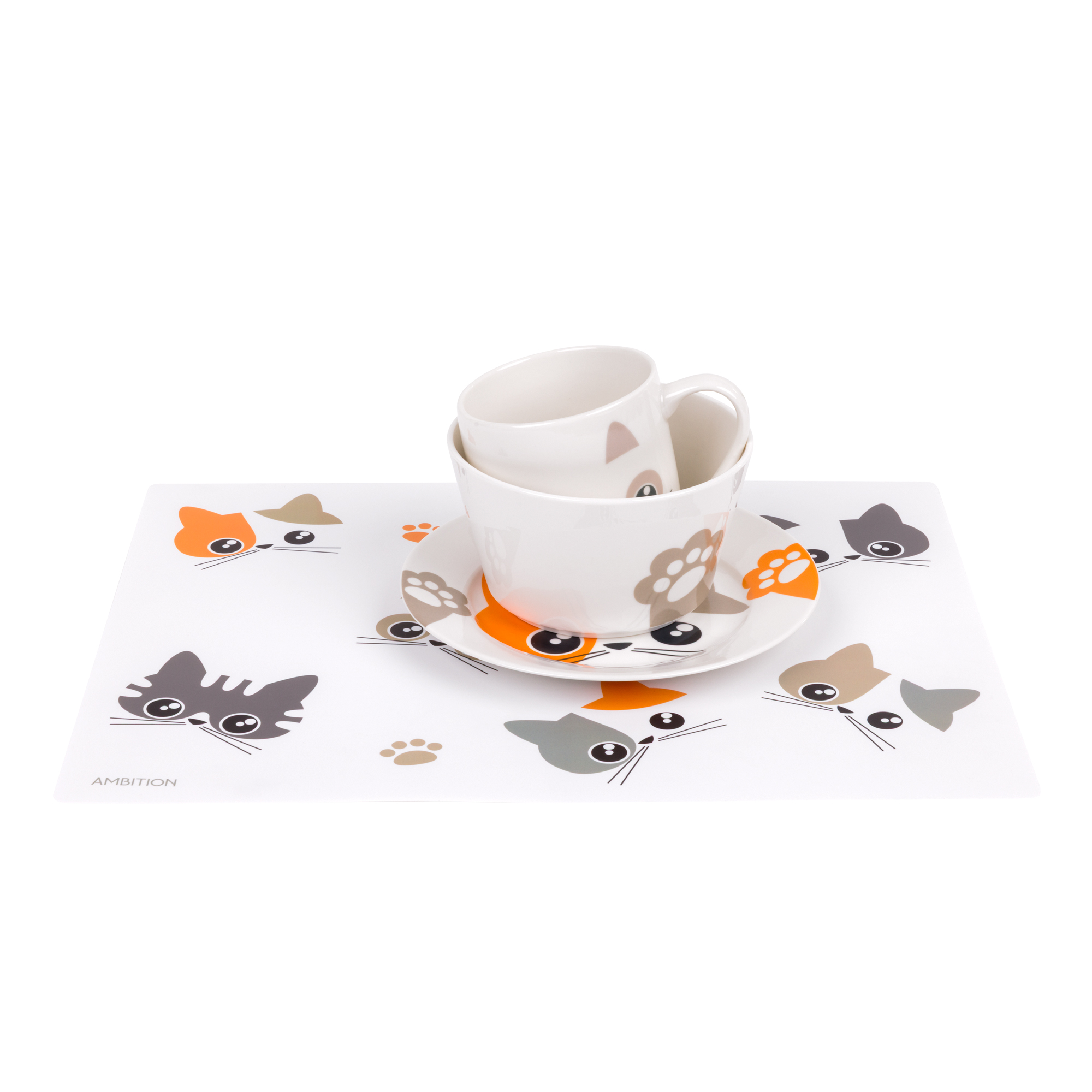 Porcelánová raňajková sada Kitty Beige 4-dielna AMBITION