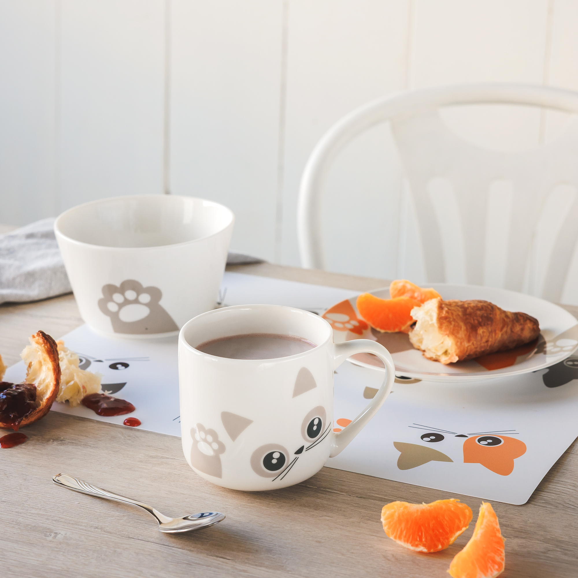 Porcelánová raňajková sada Kitty Beige 4-dielna AMBITION