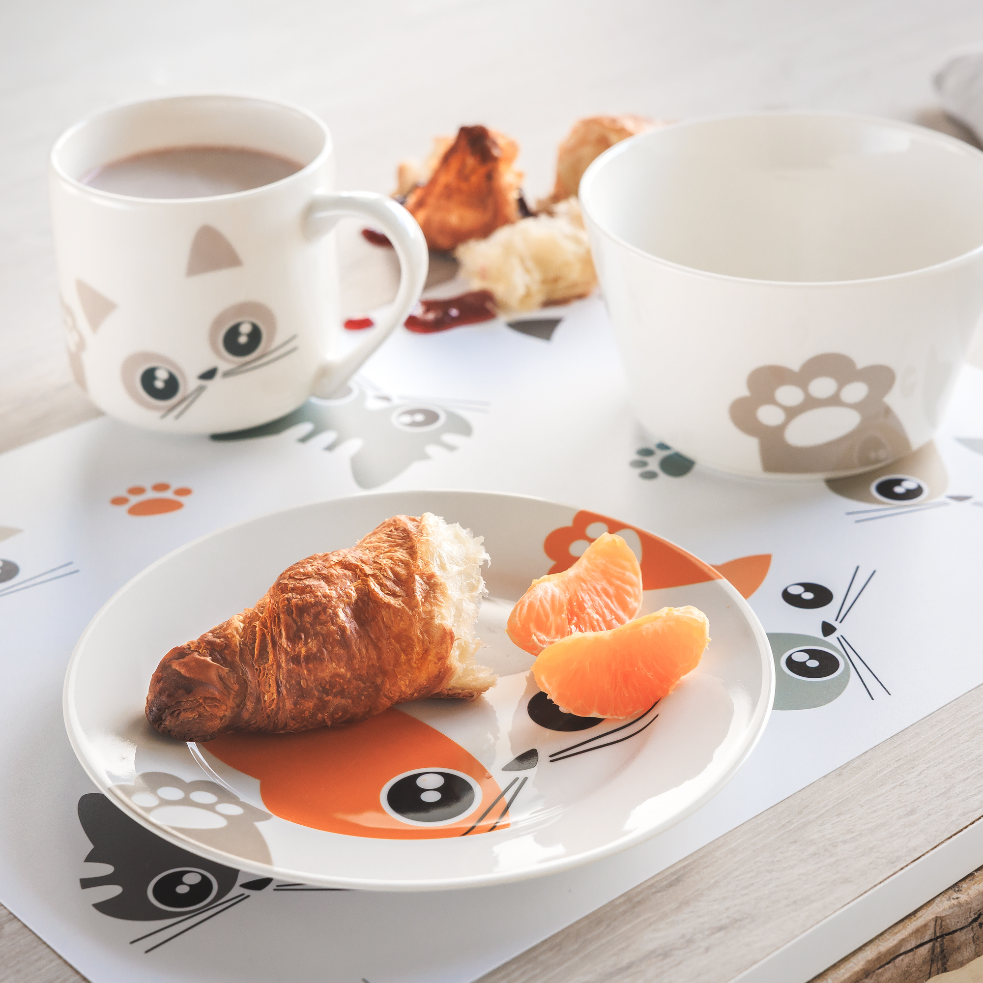 Porcelánová raňajková sada Kitty Beige 4-dielna AMBITION