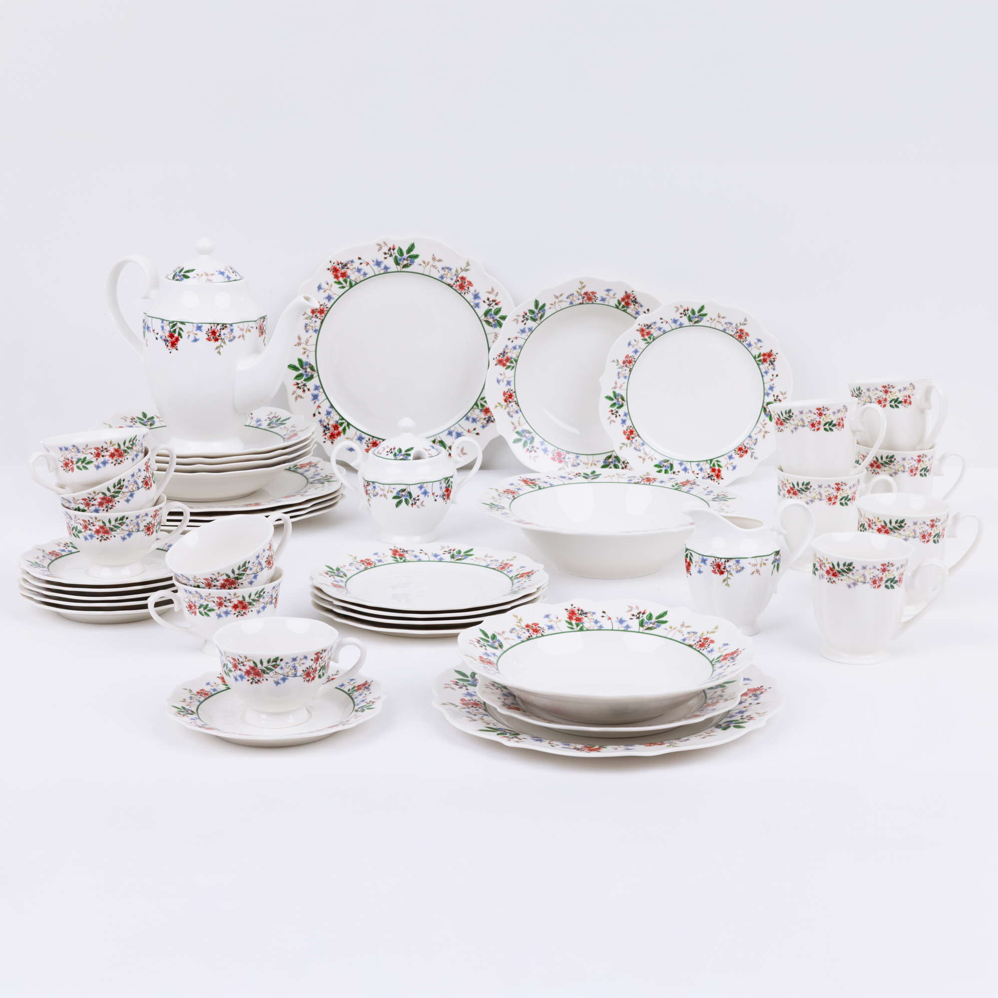Vajilla completa para 6 personas Rosalia 40 piezas AMBITION