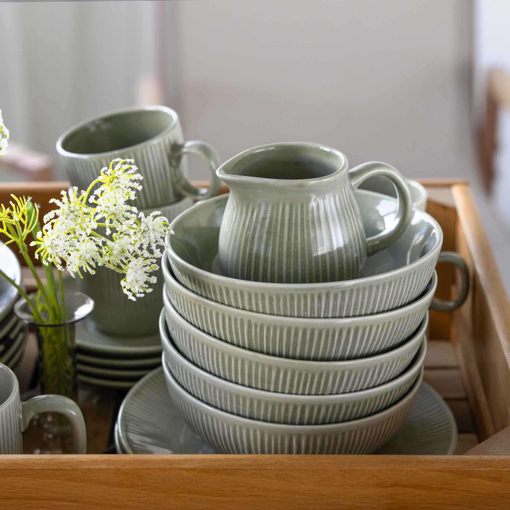 Serwis obiadowo-kawowy dla 6 osób 39-elementowy Mossa AMBITION