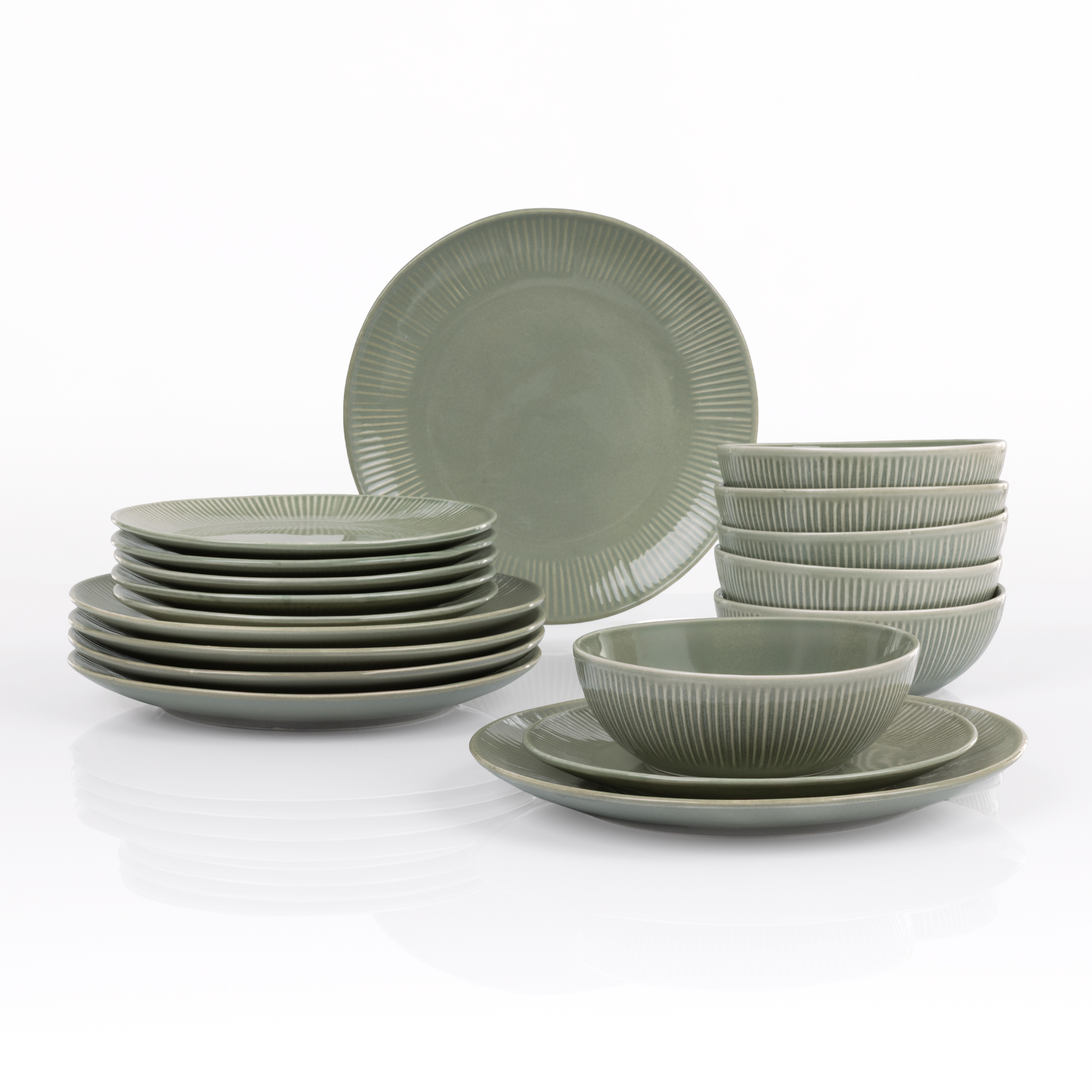 Serwis obiadowy dla 6 osób 18-elementowy Mossa AMBITION